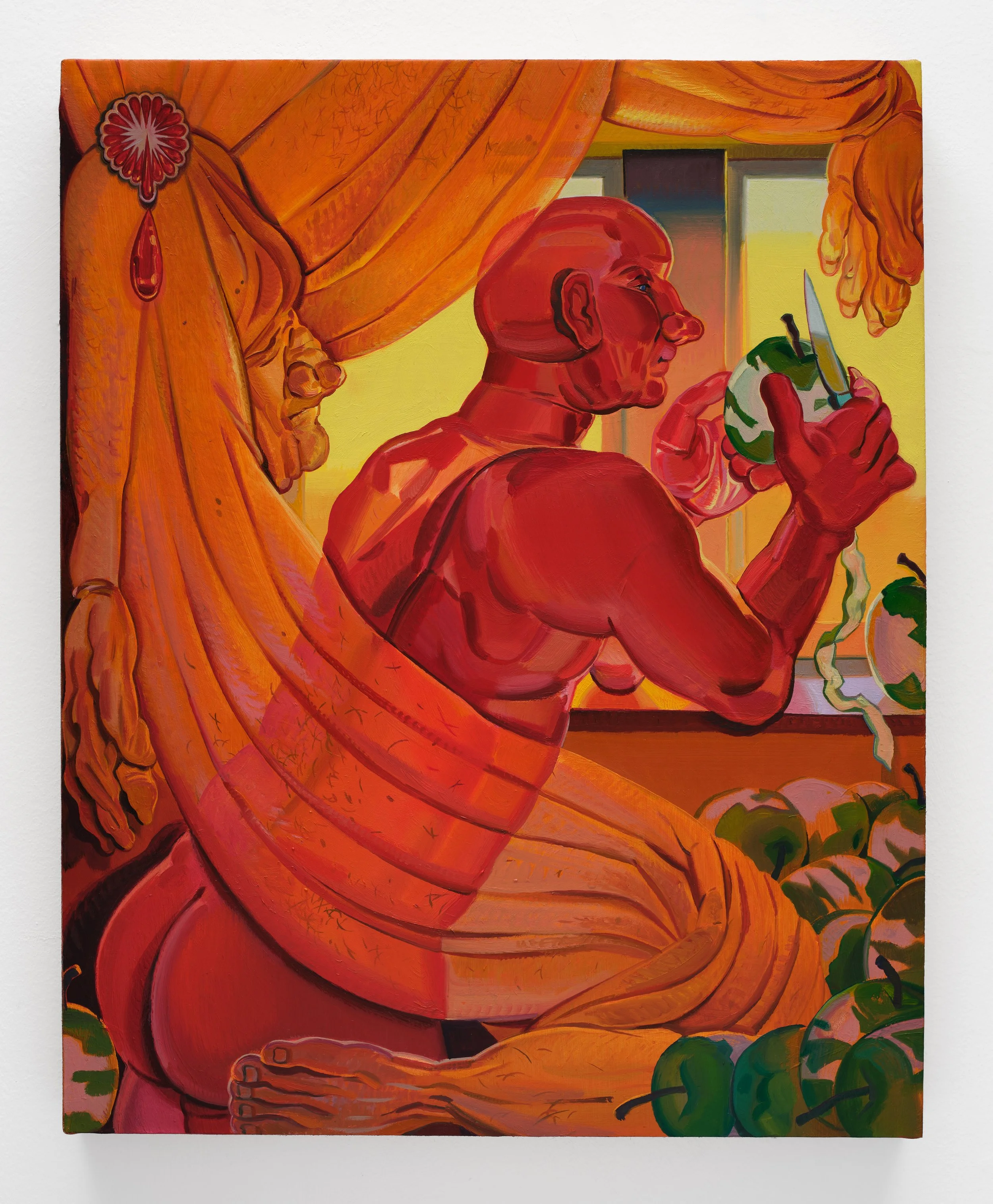 "Peel", Oil on linen-wrapped panel, 20 x 16  inches, 2026