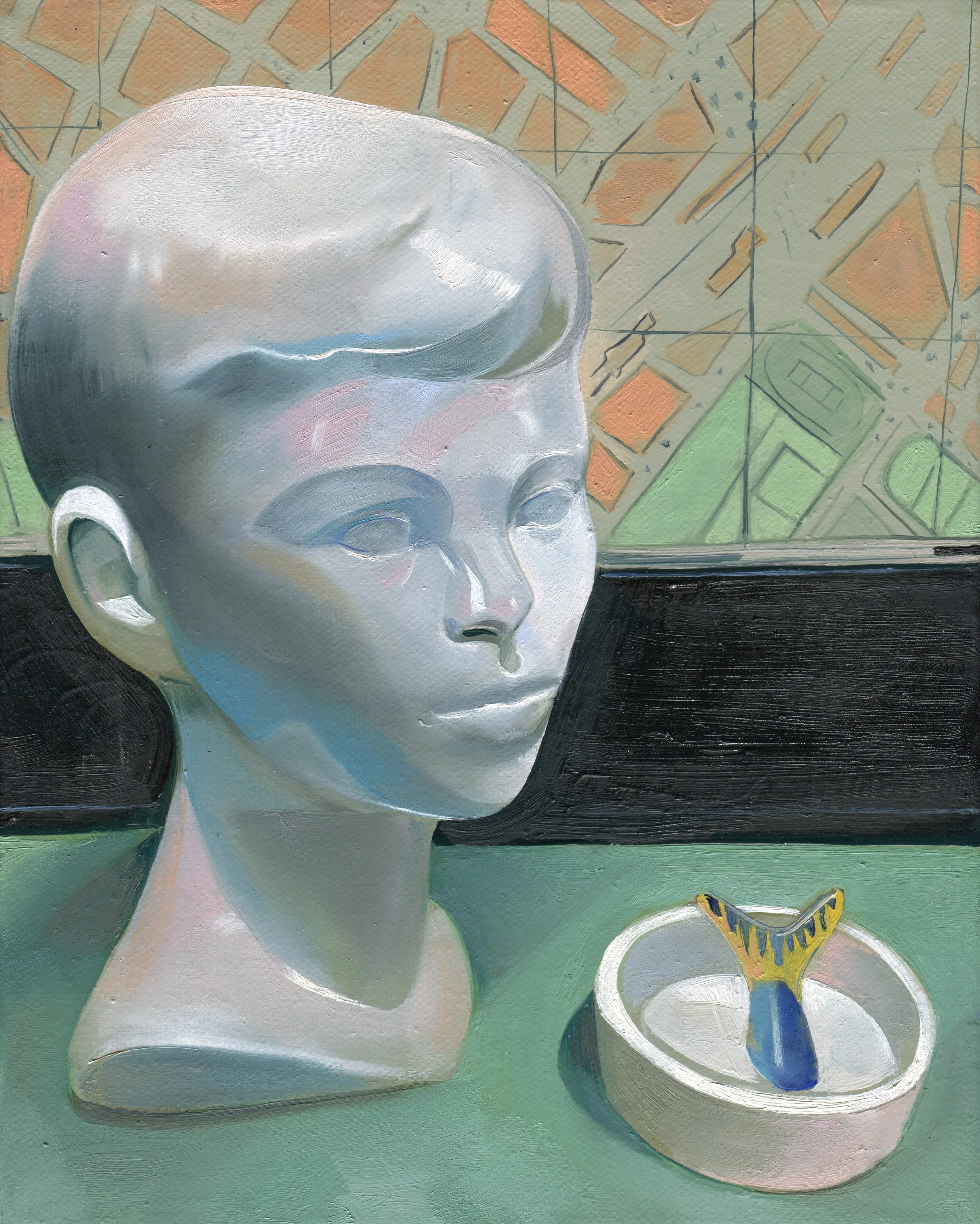 Logan T. Sibrel, “Botanica Head”, Oil on canvas, 10 x 8 inches, 2026