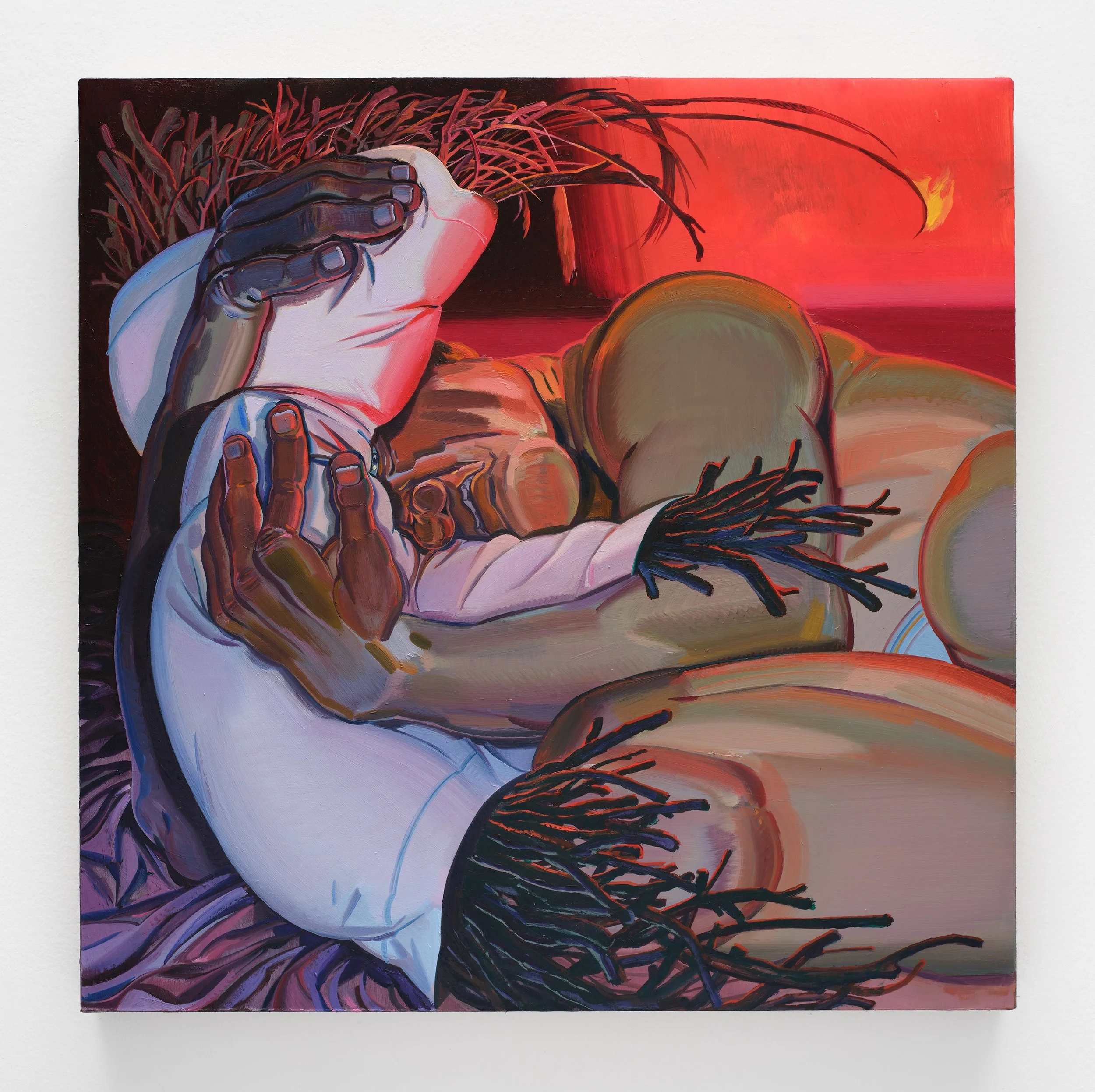 "Pillow", Oil on linen-wrapped panel, 20 x 20  inches, 2026