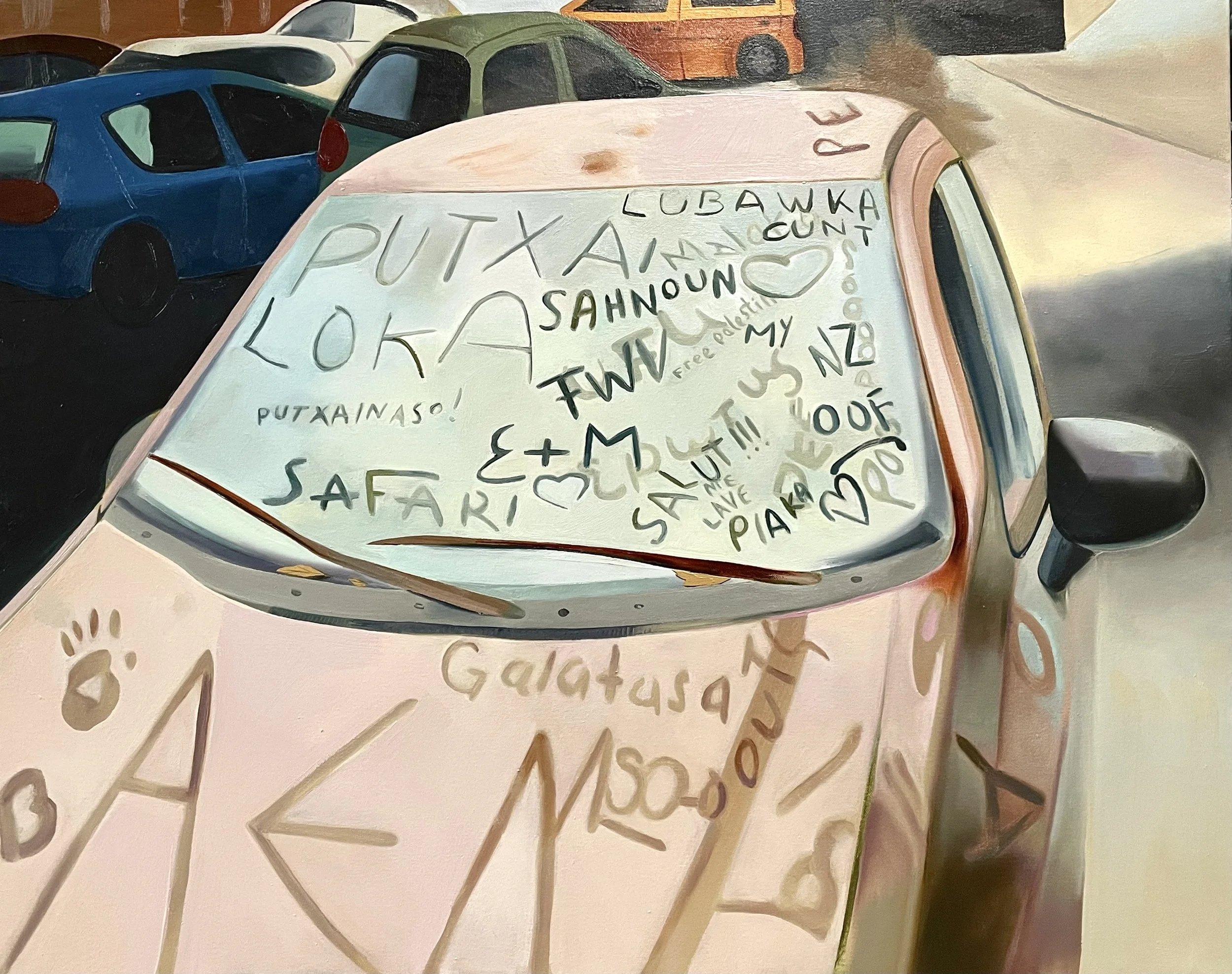 Logan T. Sibrel, “Public Discourse”, Oil on canvas, 24 x 30 inches, 2026