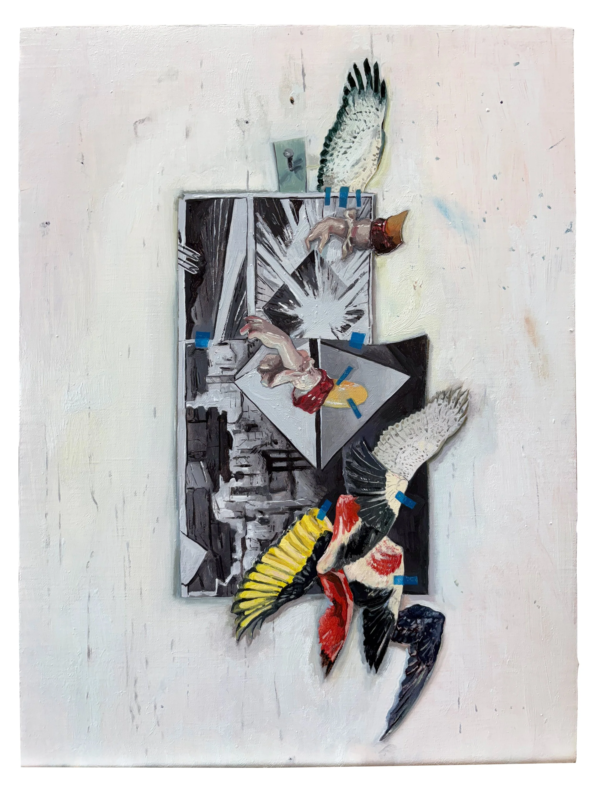 Hank Ehrenfried, "Pulling the Pins", 16 x 12 inches, Oil on linen over panel, 2025