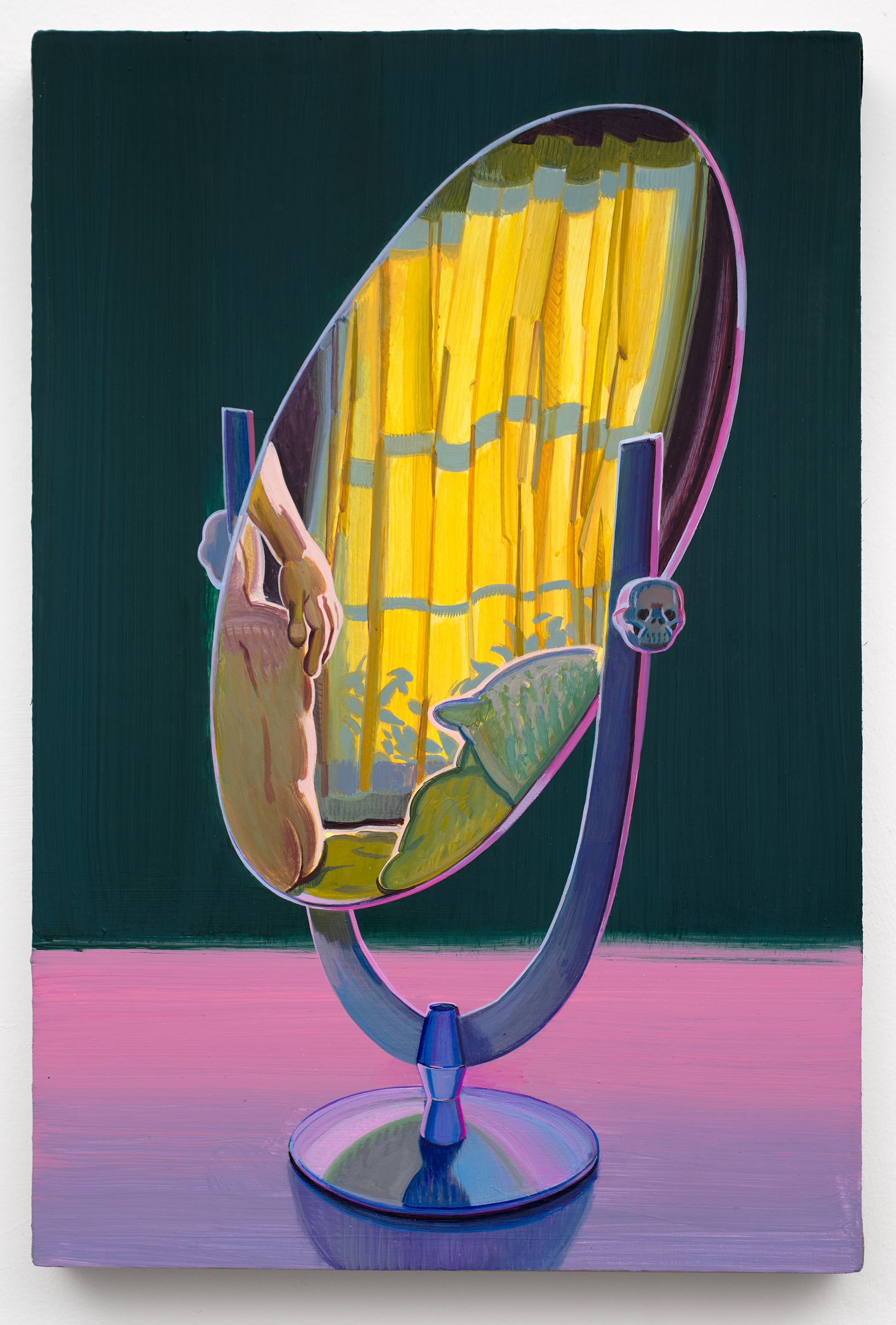 Jeremy Sorese, ”Vanity Mirror”, Acrylic on canvas-wrapped panel, 18 x 12 inches, 2024