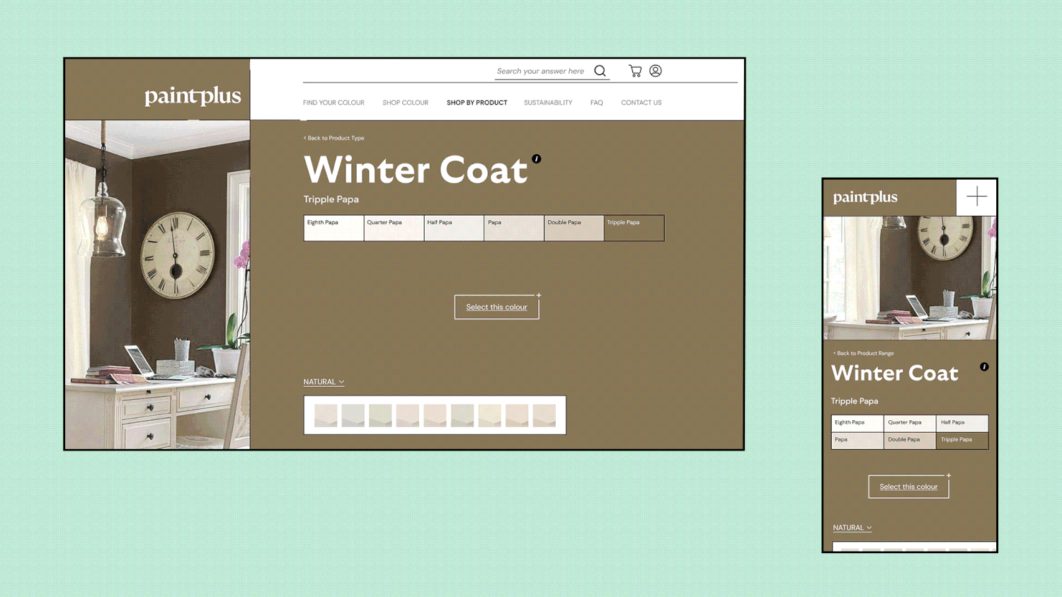 Paintplus website UI/UX design — Jeff Lau Design
