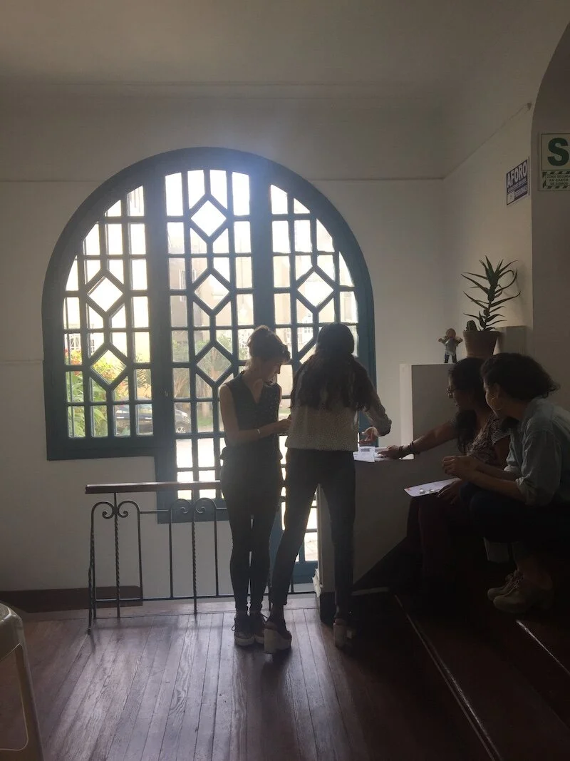 The best lighting... A meeting to review our hangtags.
