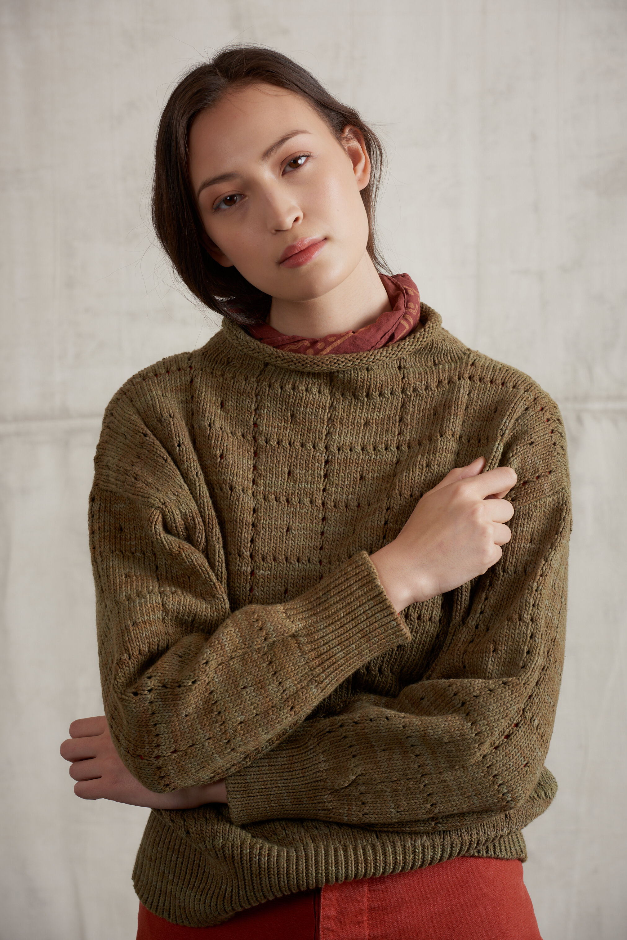 misha and puff Windowpane Pullover