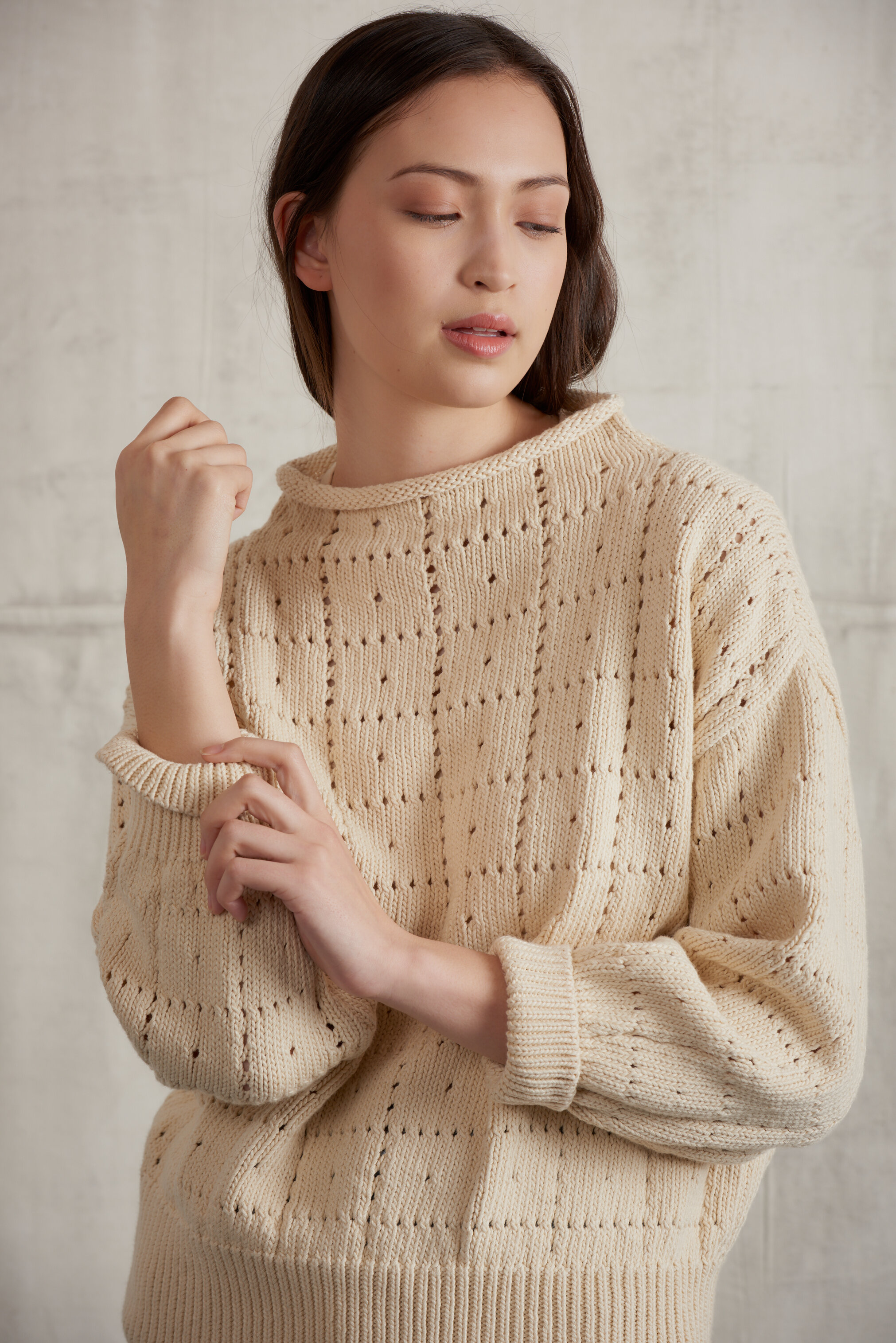 misha and puff Windowpane Pullover