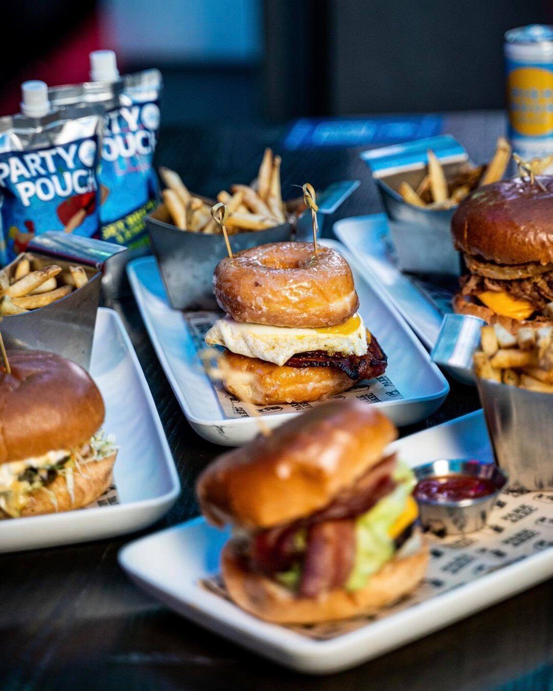 It&rsquo;s #SINsunday, with 50% off everything for the hospitality fam, so go ahead and order it all! 🍔🍗🍹 #ParkRecDTSP