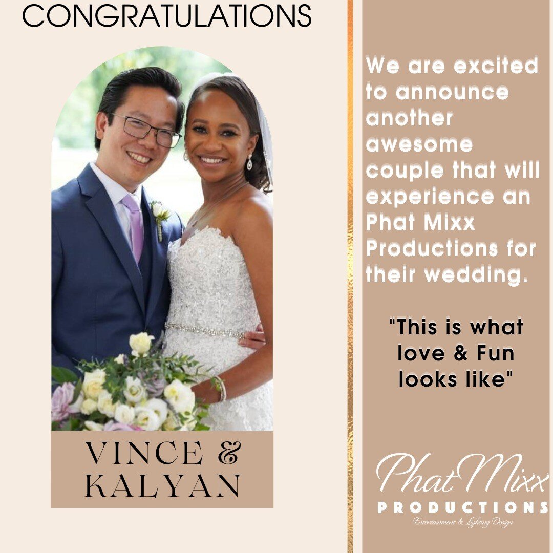 When you get a chance to work with such a dope couple and one of your favorite wedding event planners (Divine Events).... you know it's going to be a great day. Thank you Vince &amp; Kalyn for choosing Phat Mixx Productions
.
Wedding Coordination: @d