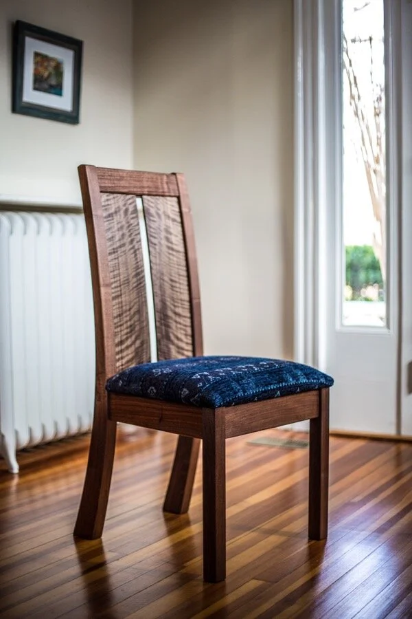 Alicia Dietz Studios, Alisha Deetz, Traditional and Contemporary Dining Chairs - Arched Back Walnut, Combining comfort and class, the arched-back chair is one that’s easy to sit in from appetizers to deserts. The gentle curve of the back legs and boo