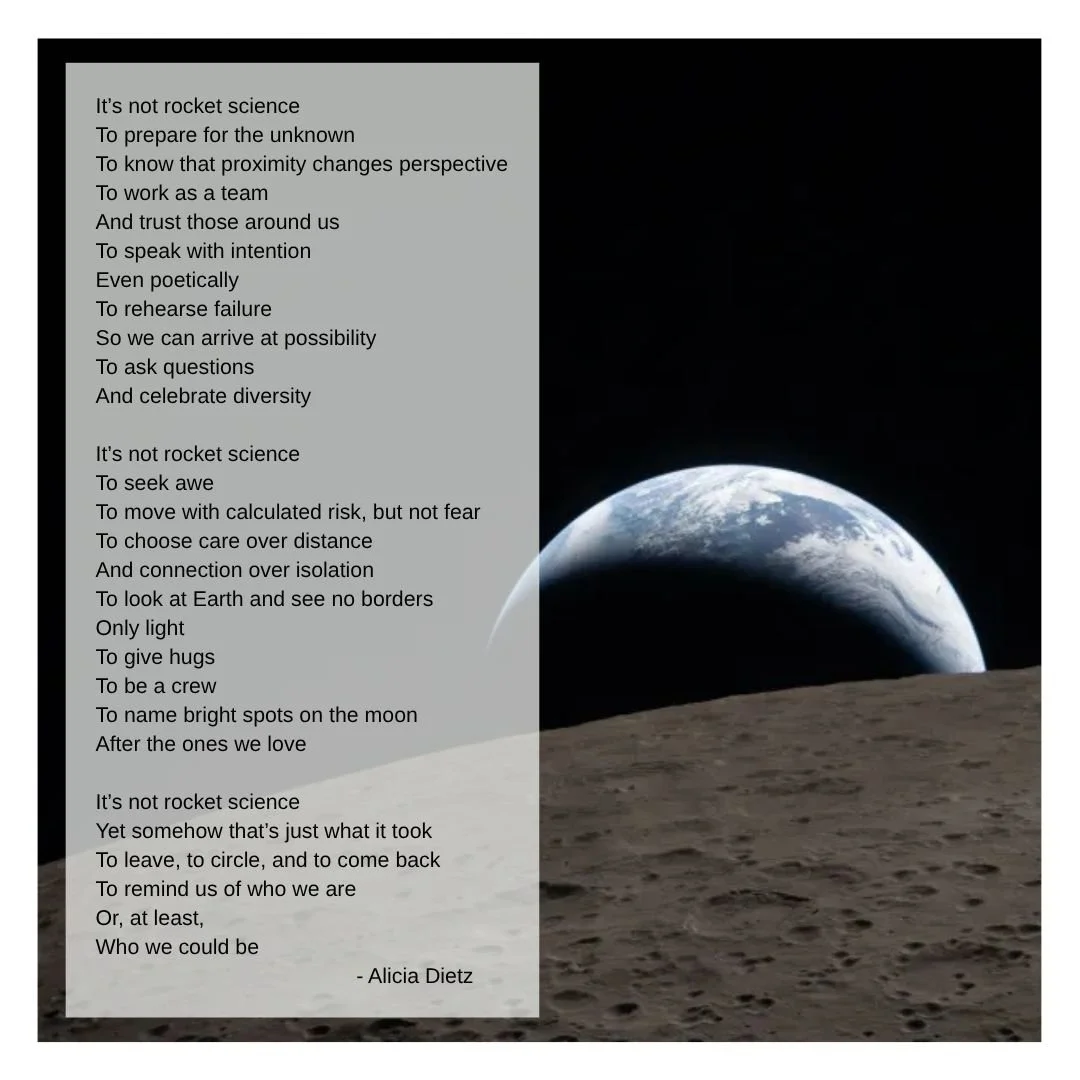 To say I&rsquo;ve been enraptured with the Artemis II mission these past 2 weeks is an understatement. But not a surprise.

NASA is the reason I became a pilot. When Challenger exploded on my 7th birthday, I somehow felt a personal connection to the 