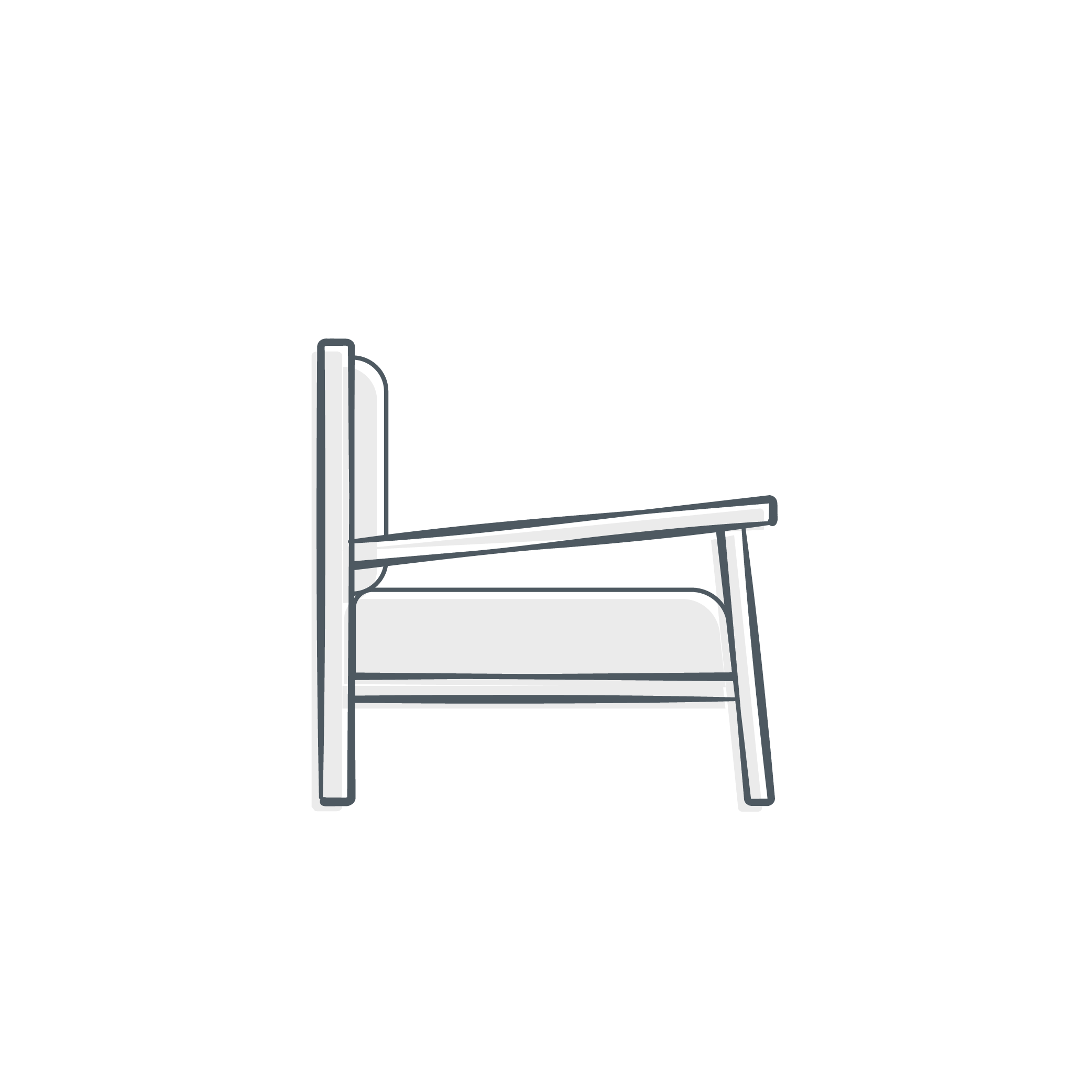 Custom accent chairs, lounge seating, sling chairs, and modern living room seating are just a few of the options with Alicia Dietz Studios wood and upholstered chairs.