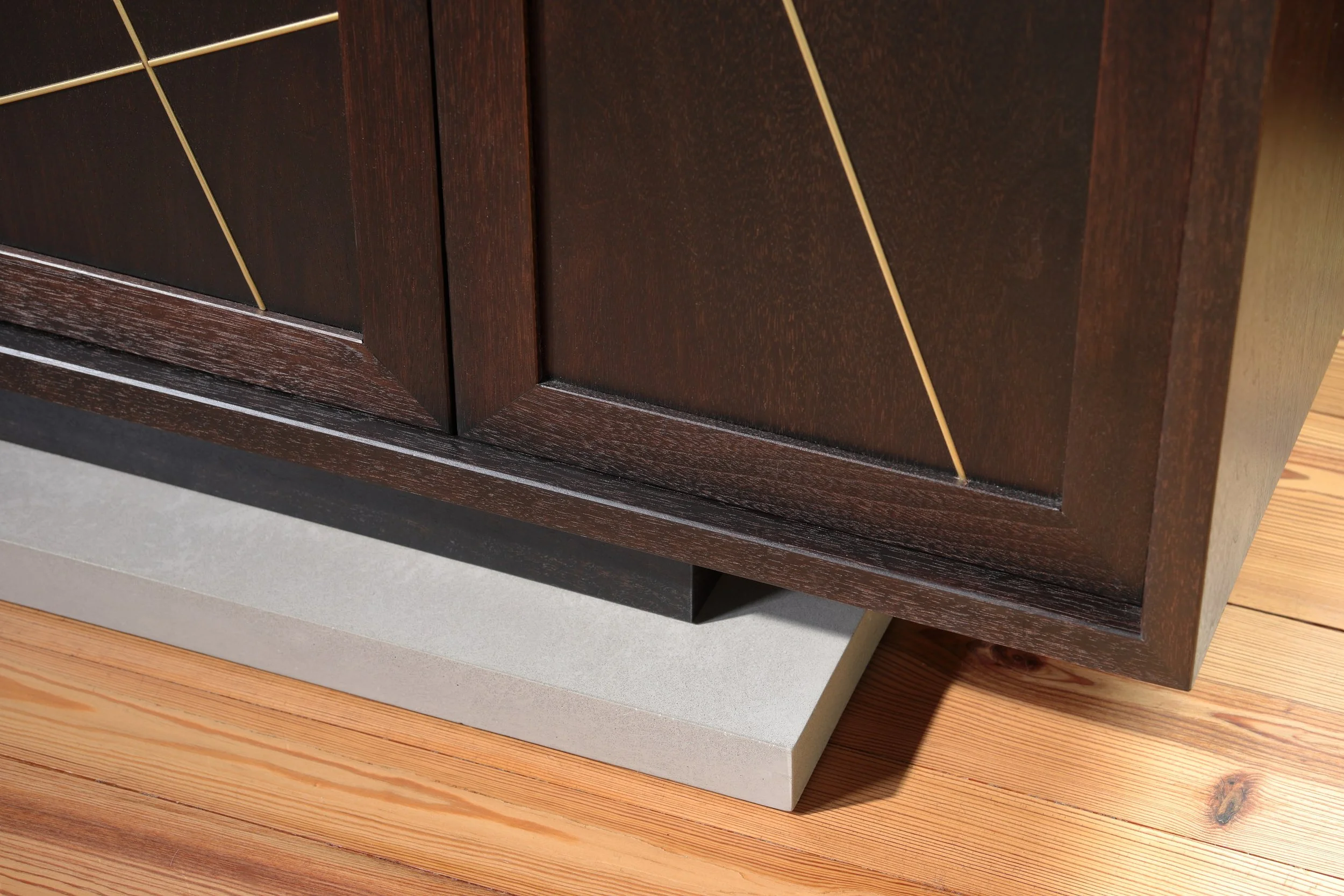 Urban Contemporary Audio Console and media cabinet perfect for the sound mixer, record lover, or musician in your house. Bespoke furniture cabinet perfect for spinning your vinyl records in your chic, urban living room. Custom ultra high performance 