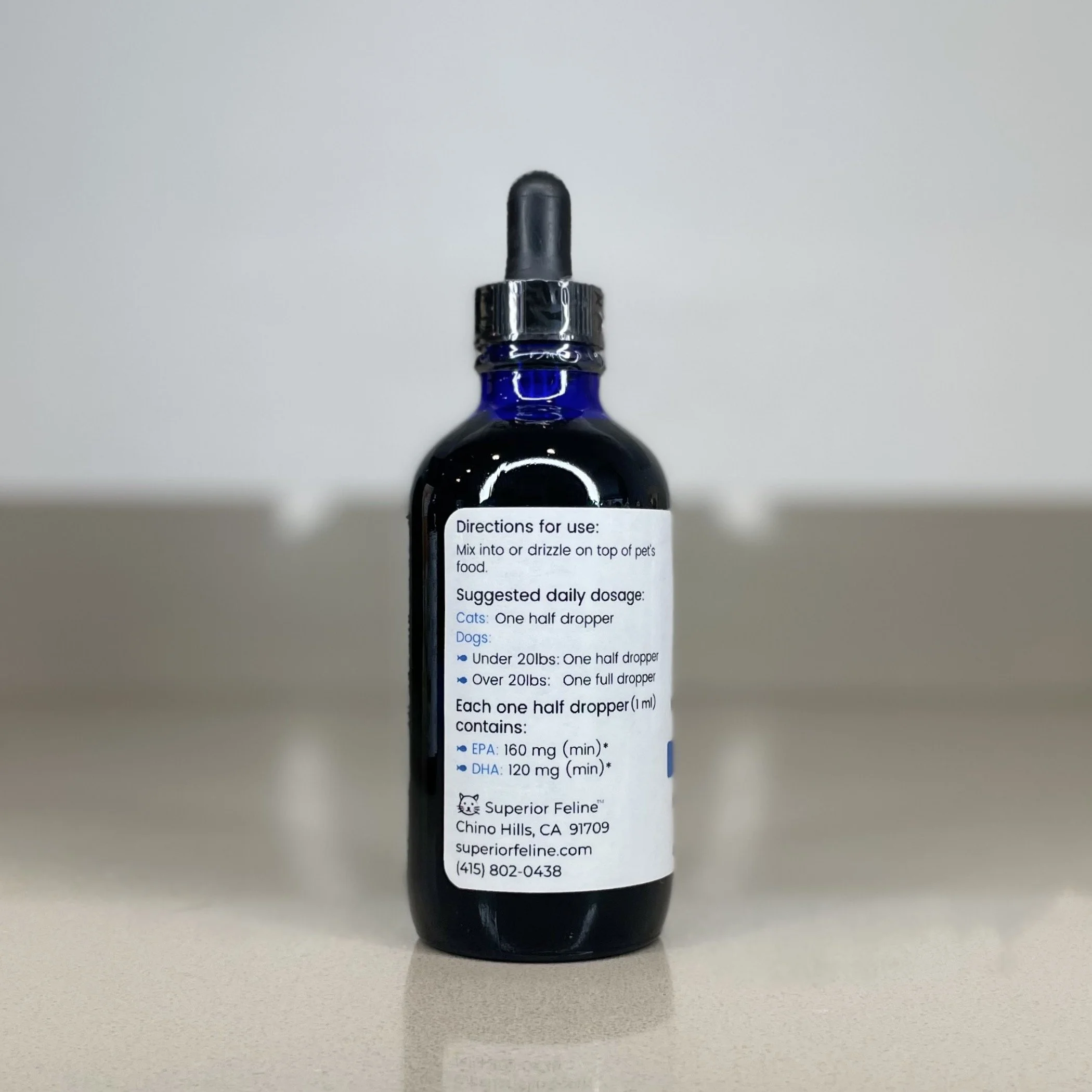 Wild Anchovy Omega3 Oil for Pets — Superior Feline