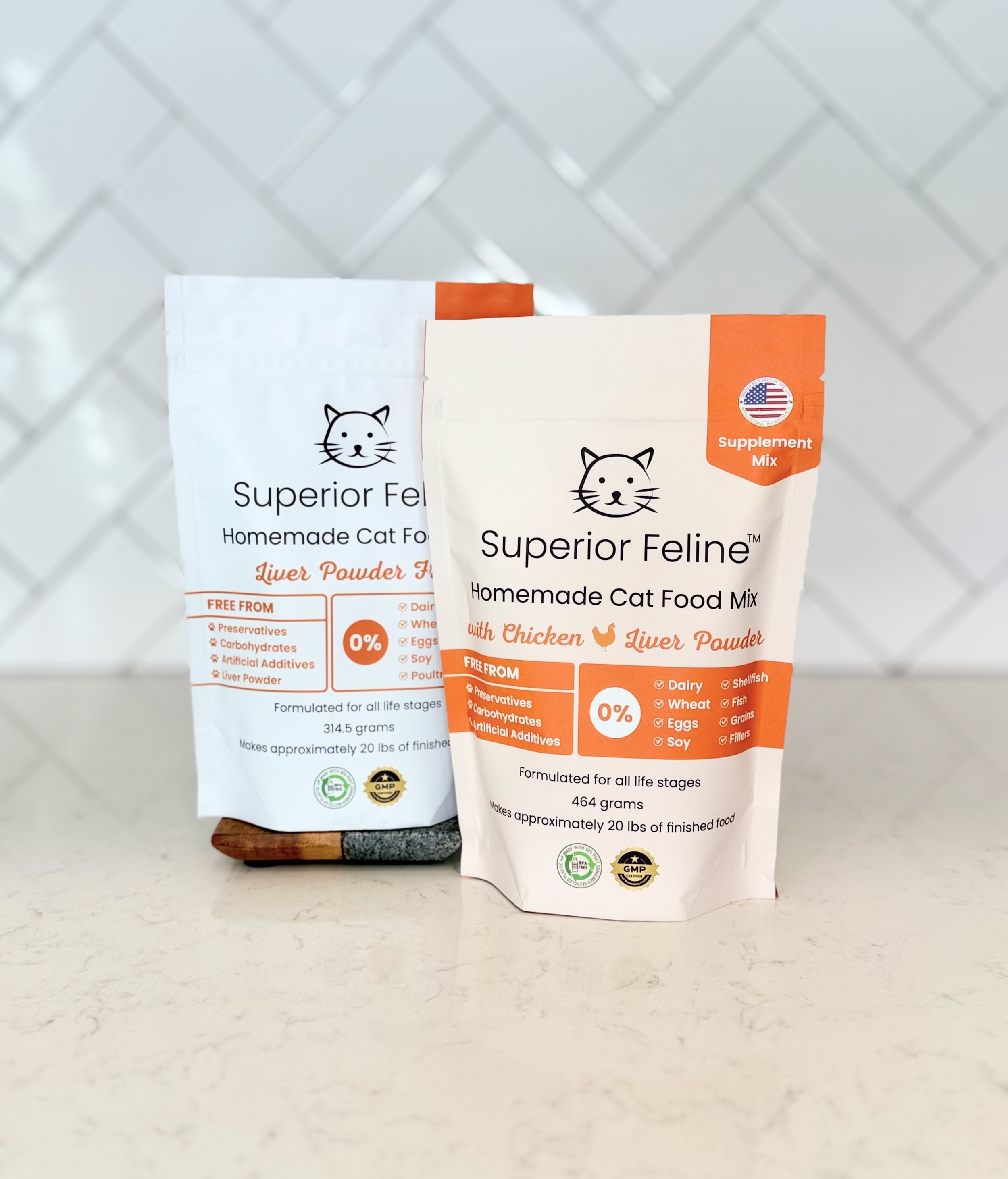 Homemade Cat Food Supplement Mix - Original Formula or Liver Powder Free