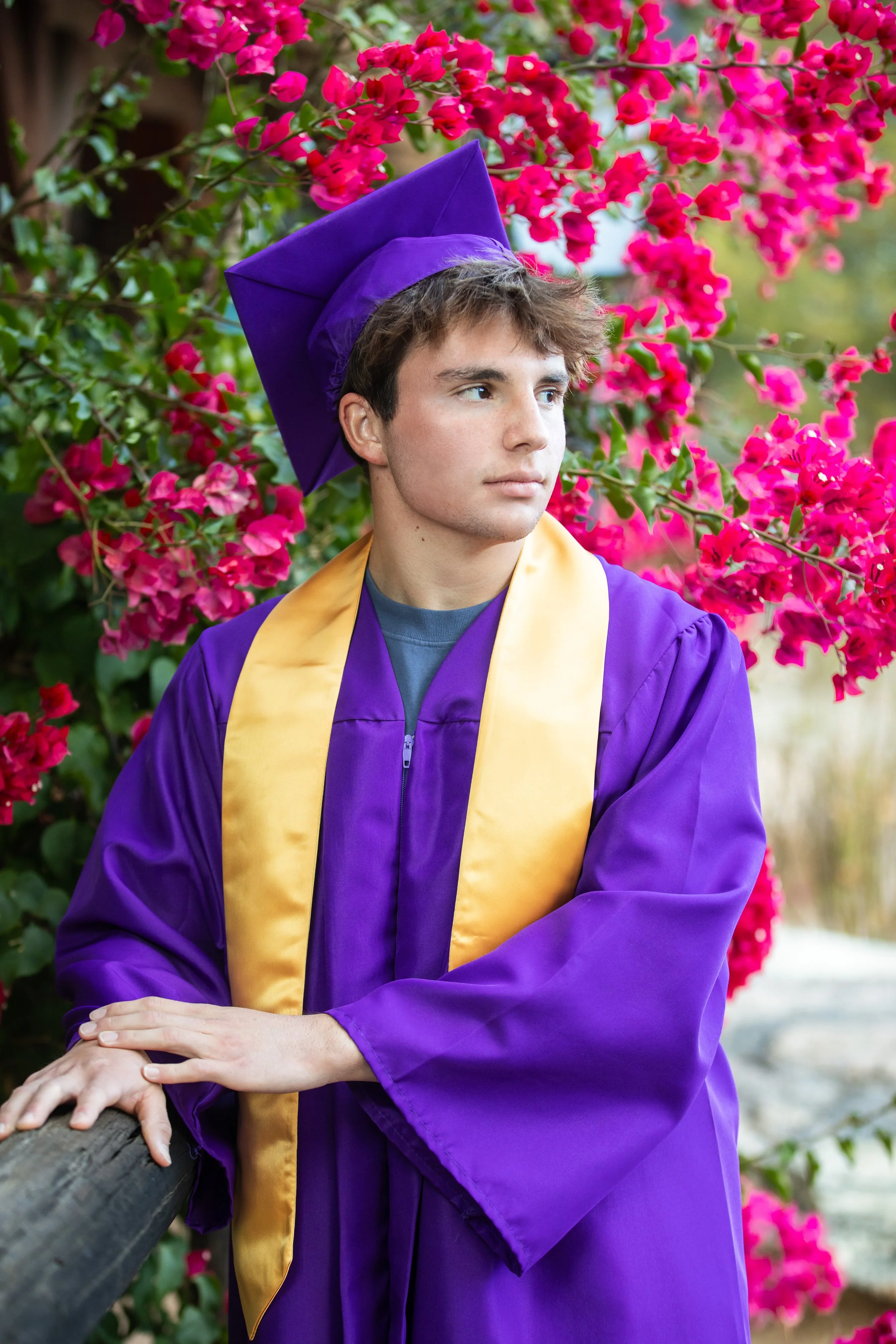 cap and gown senior photos