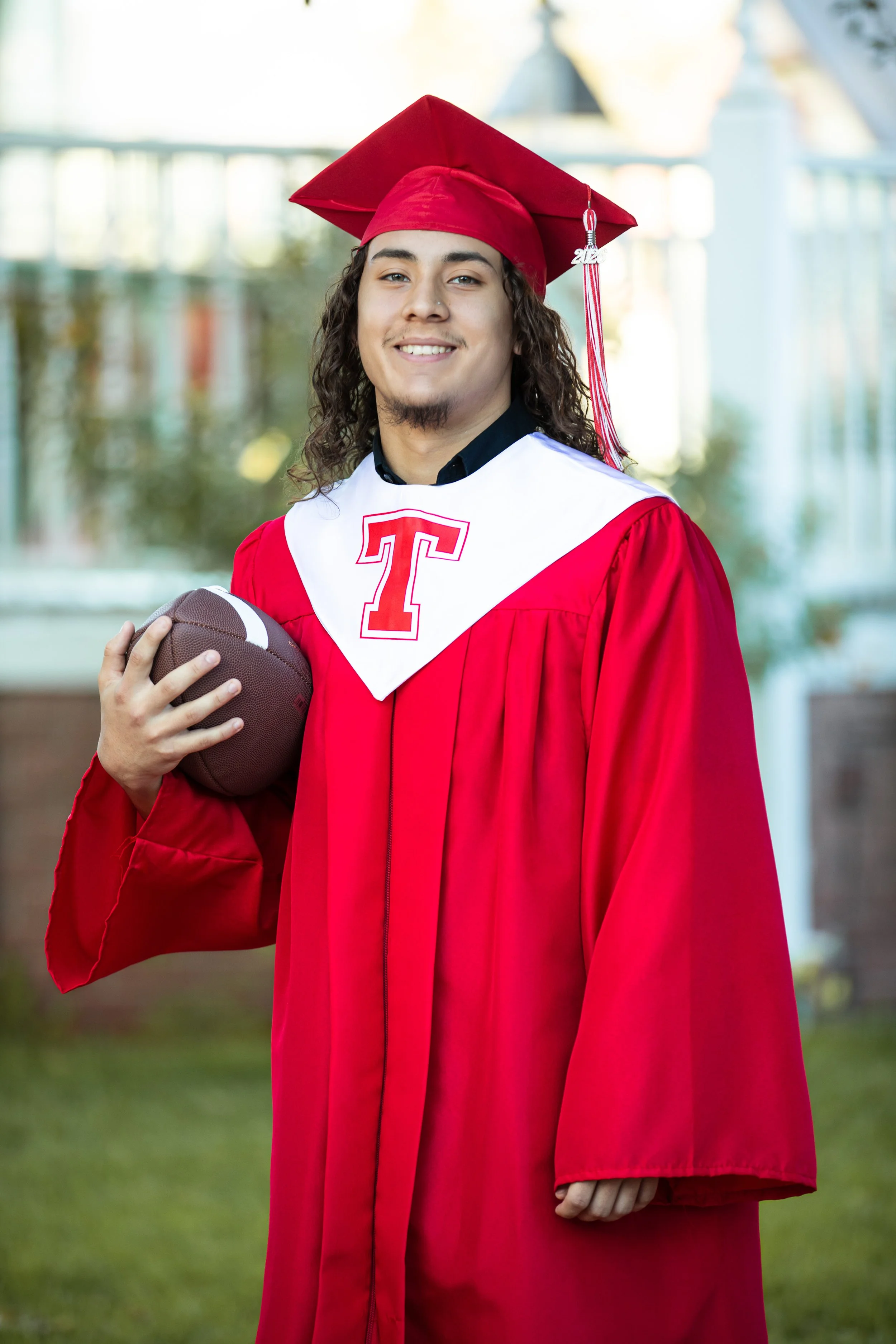 cap and gown football