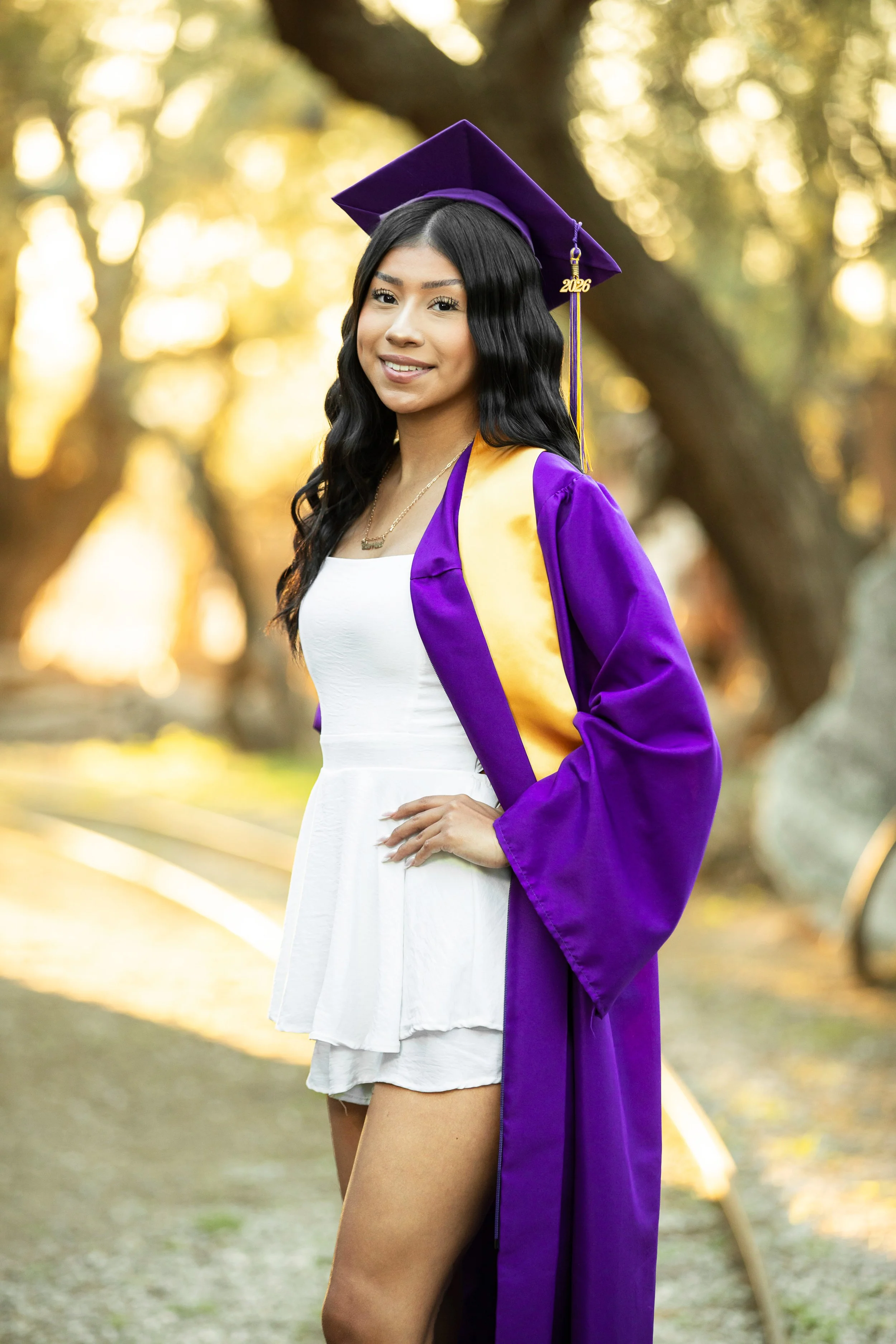 cap and gown senior photos