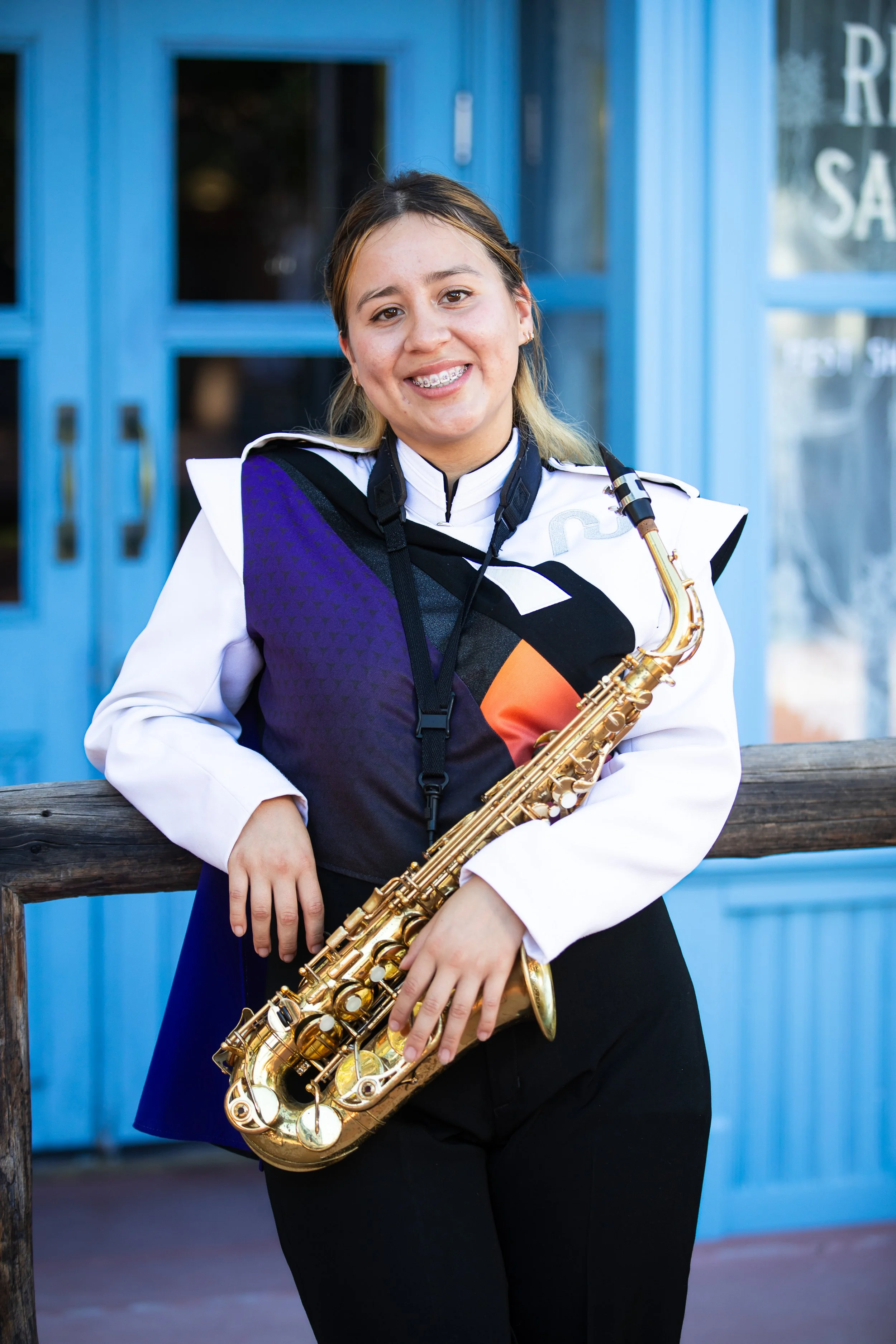 saxophone marching band portraits