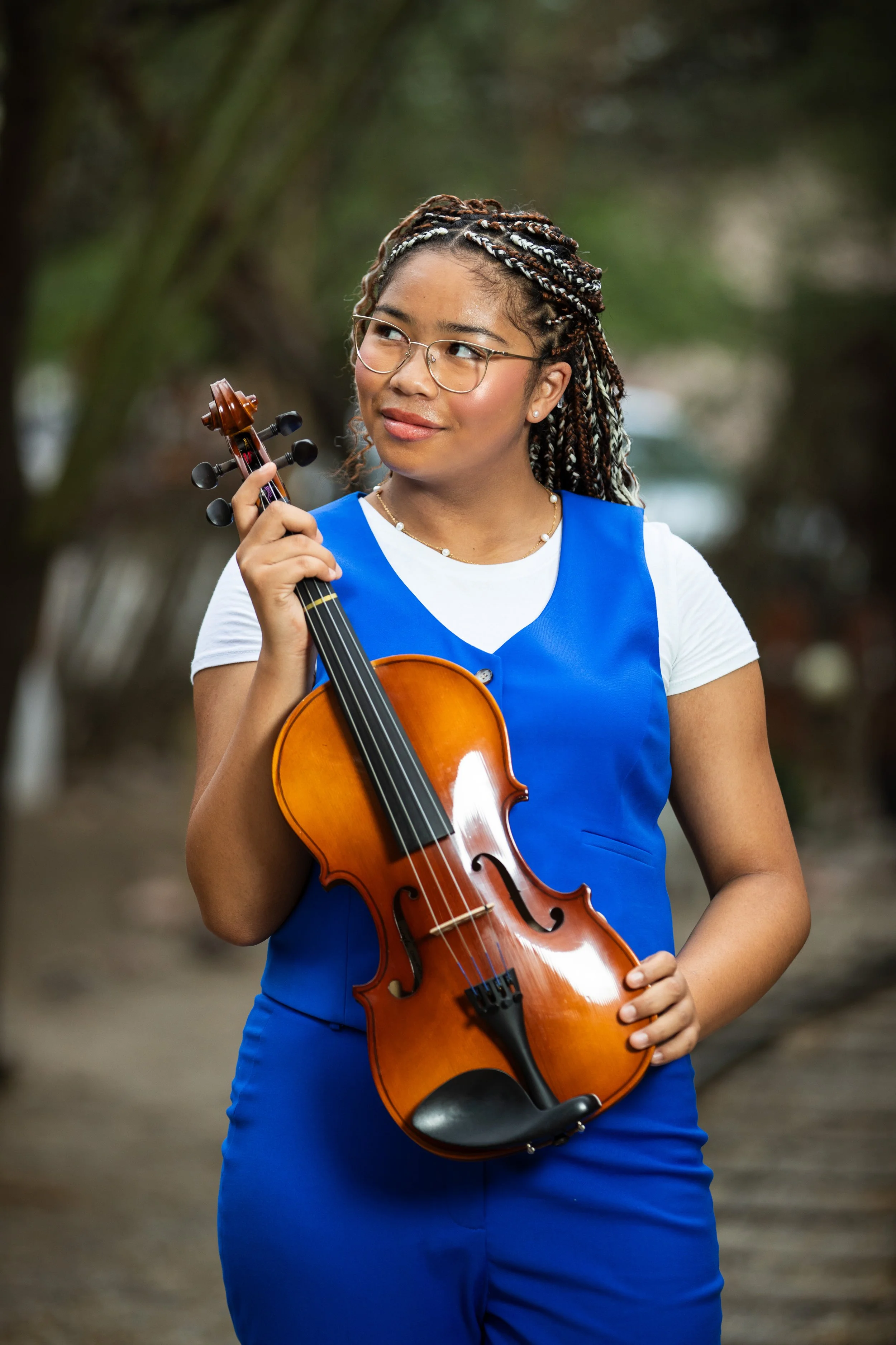 violin senior portraits