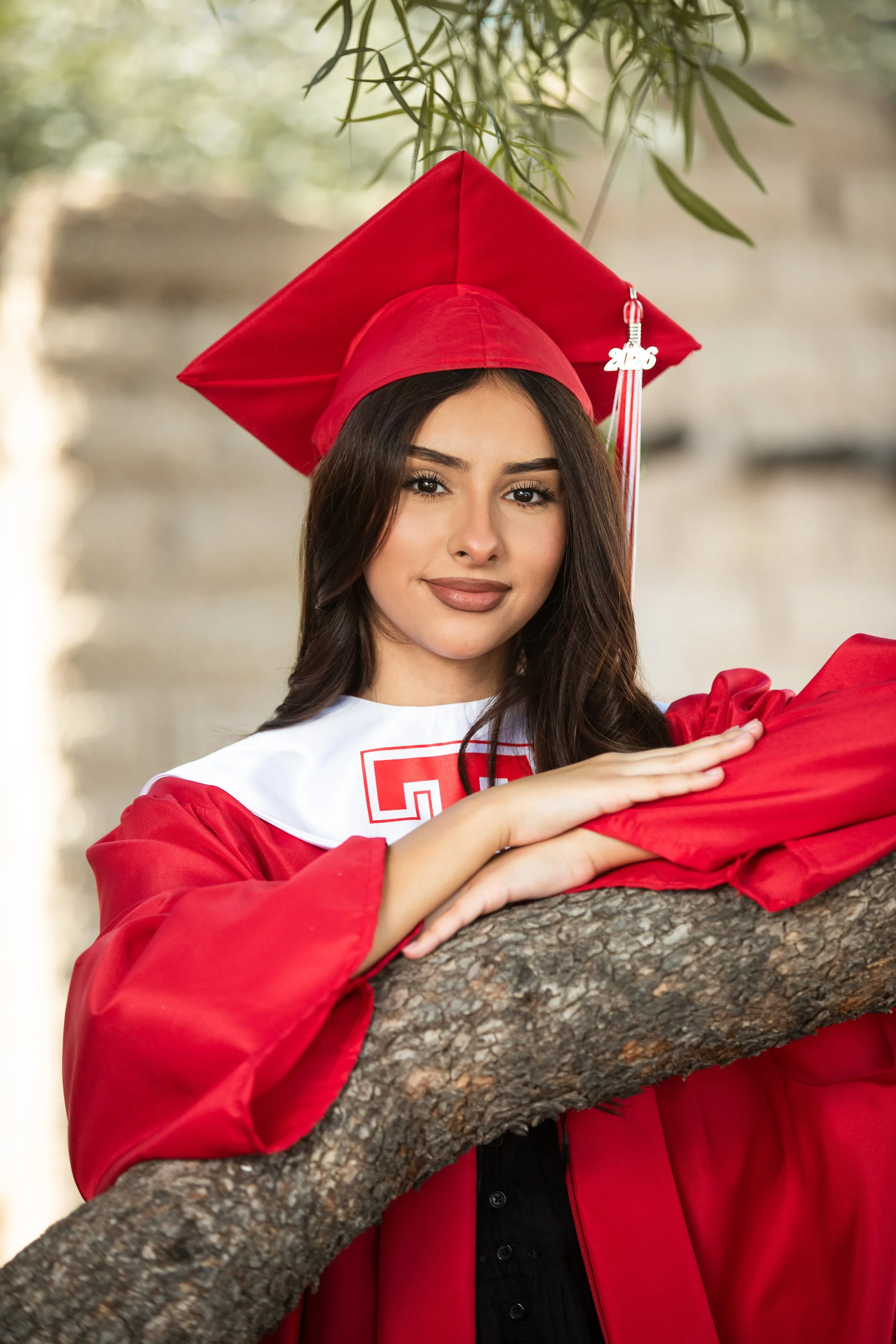 cap and gown senior portraits