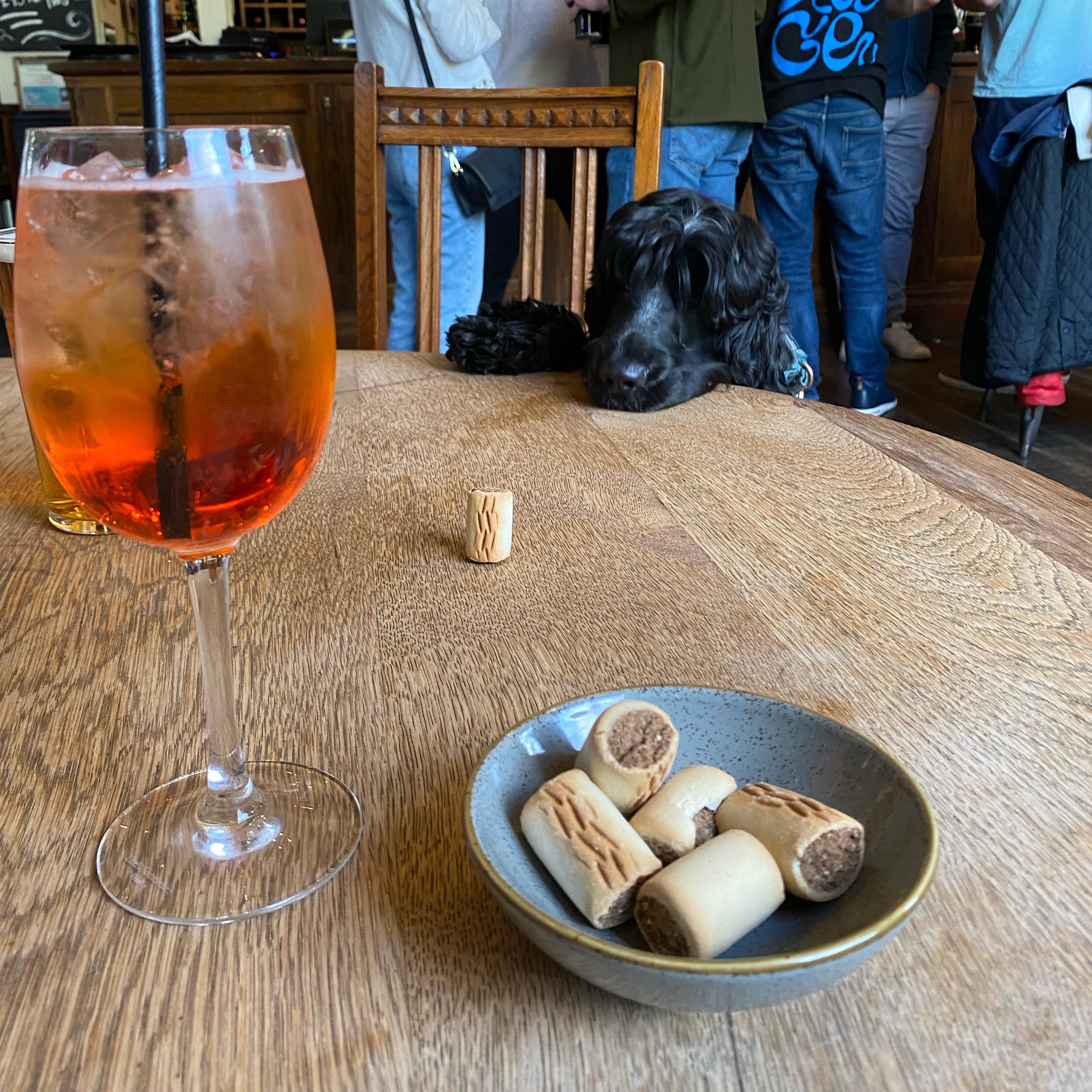 Saturday afternoon treat for Pepper and me.  Thank you @therosendalepub from @i.am.pepper.the.cocker.spaniel 

And yes @hound_and_co she&rsquo;s well overdue a visit. 

#iphonesnap #therosendale #westdulwich #dulwichdogs #arounddulwich #se21 #dulwich