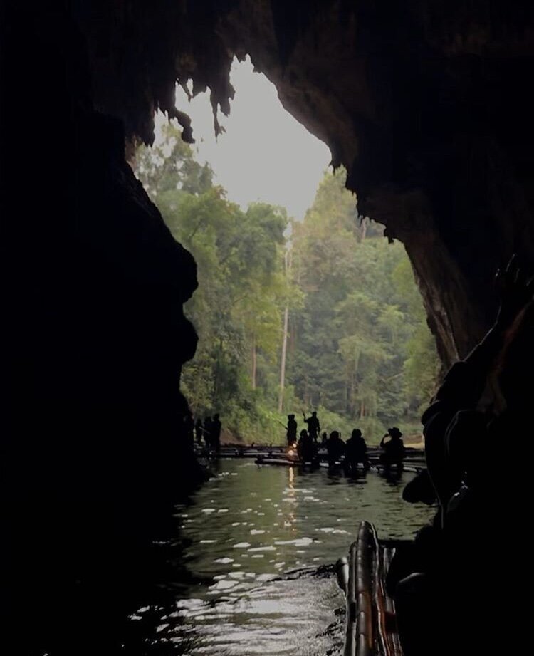The Exit View from the canoe in the Cave