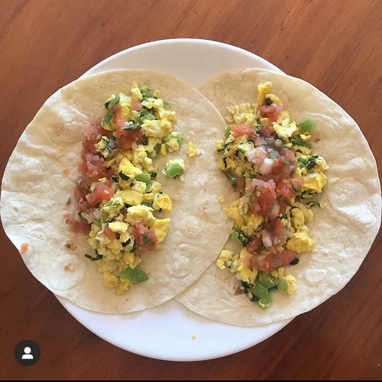 Breakfast burrito - Eggs, Bell Peppers, Spinach, & Pico de Gallo 