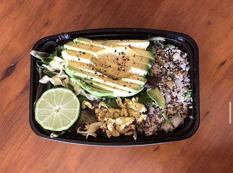 Energy Bowl - Quinoa, broccoli, cauliflower, corn, zucchini, spring mix lettuce, pasta, lime, egg, & avocado 