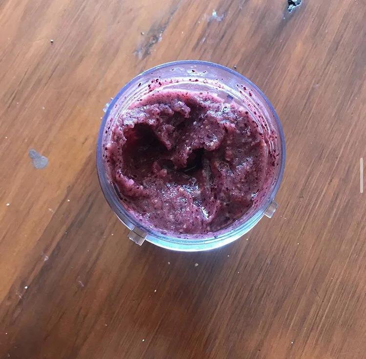 Blueberry, strawberry, mango smoothie 