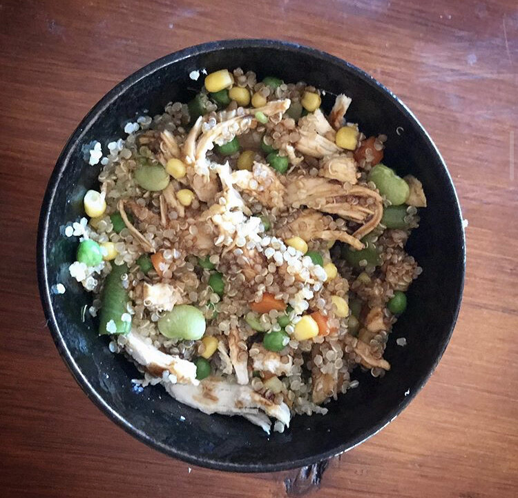 Teriyaki chicken Quinoa & mixed vegetable bowl 