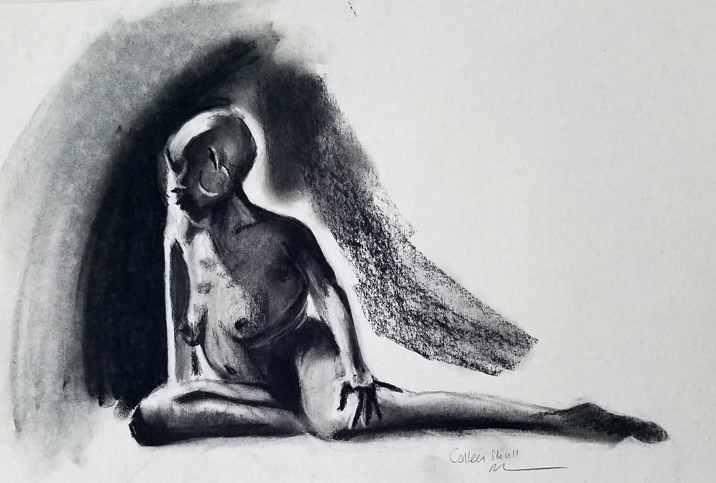 18 x 24 Woman o.g., chacoal