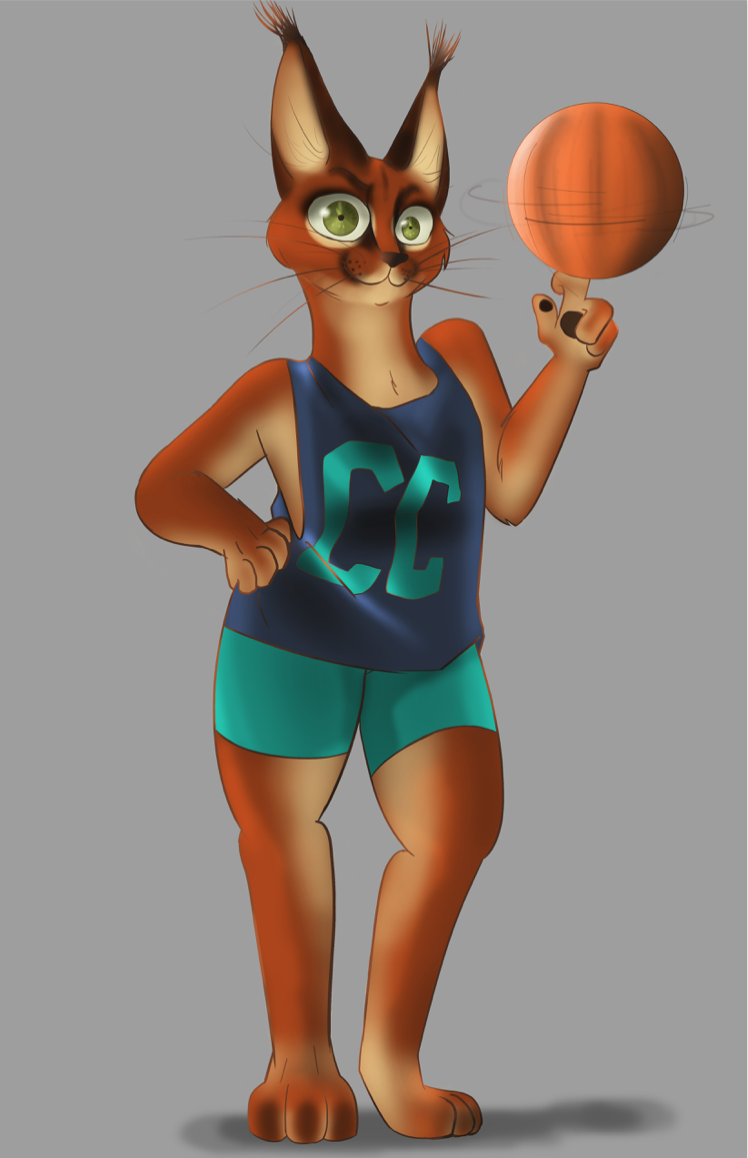Cara Cat, Zootopia Style Original Character Concept for Character Design class