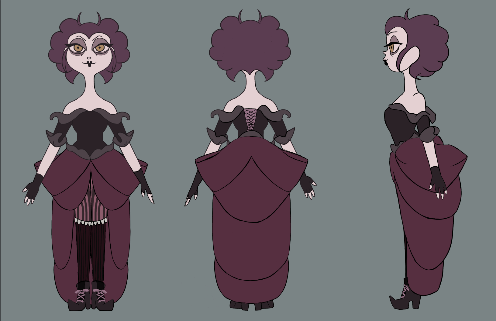 Mrs. Lovett, Star vs. The Forces of Evil style x Sweeney Todd, for Character Design class