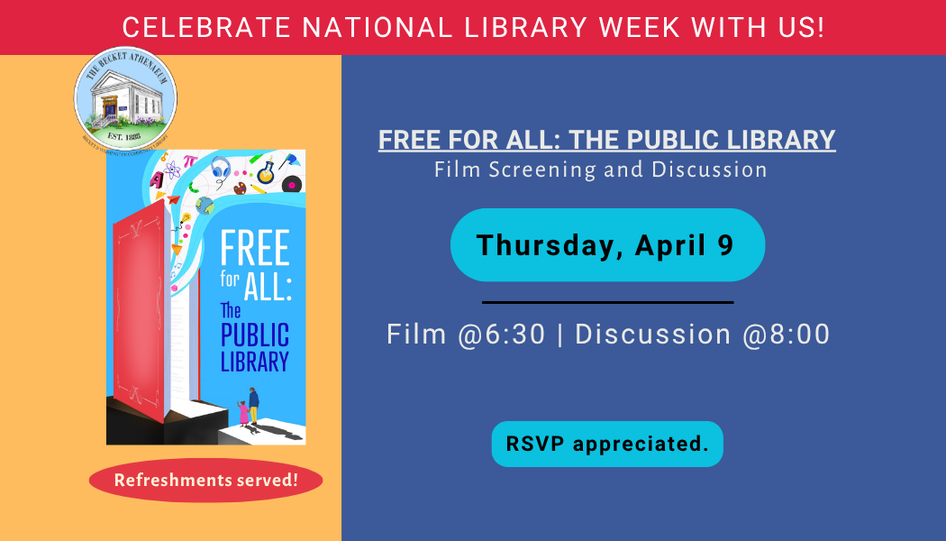 “Free for All: The Public Library” Film Screening and Discussion