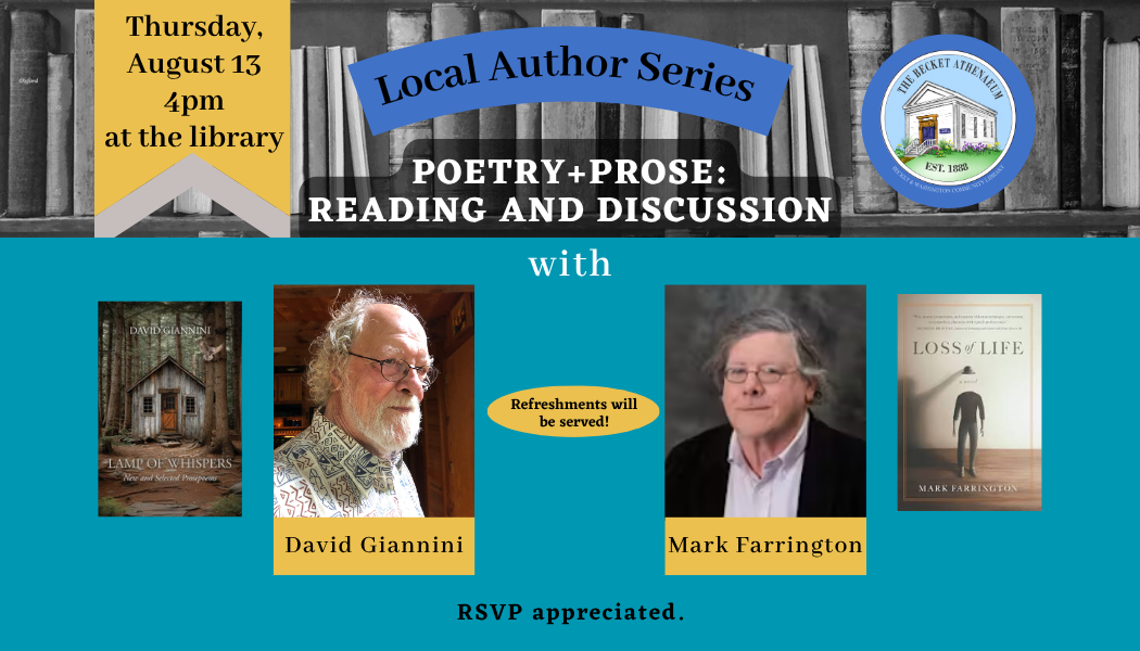 Poetry+Prose: Reading and Discussion with David Giannini &amp; Mark Farrington