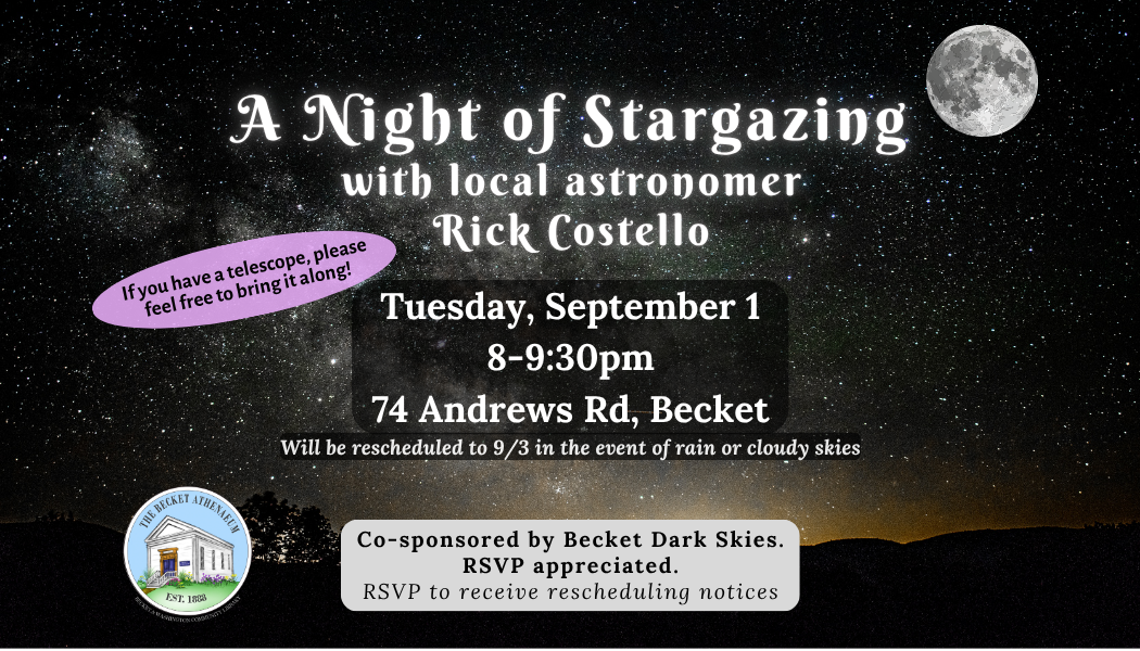 A Night of Stargazing with local astronomer Rick Costello