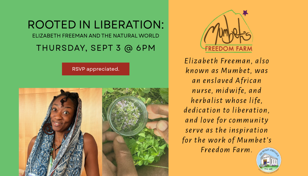 Rooted in Liberation Thursday Sept 3. 6pm
