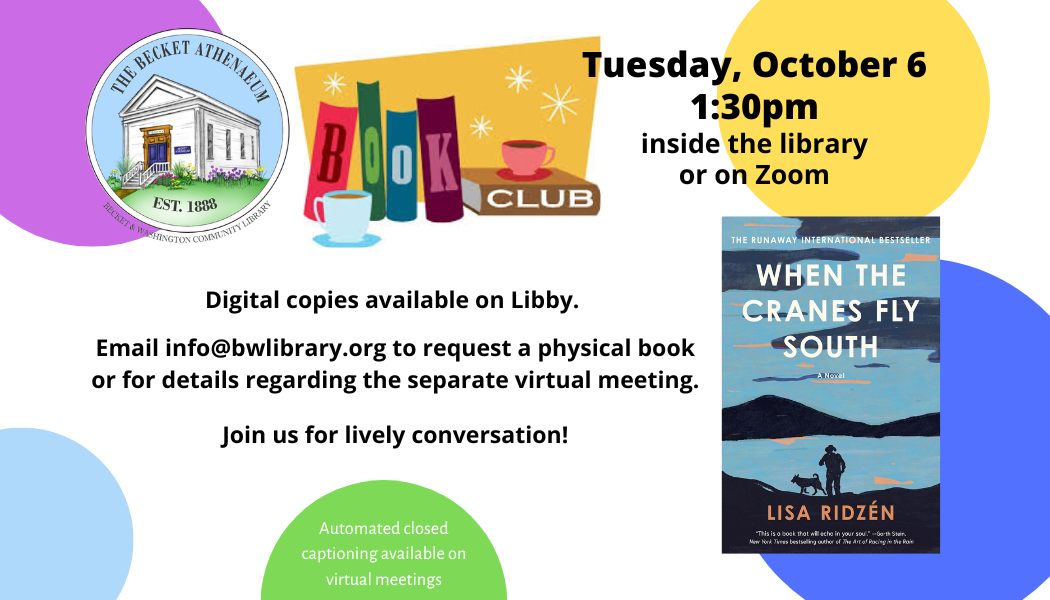 Book Club - “When the Cranes Fly South”