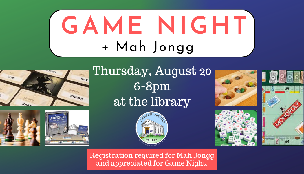 Game Night & Mah Jongg. Click for more details.
