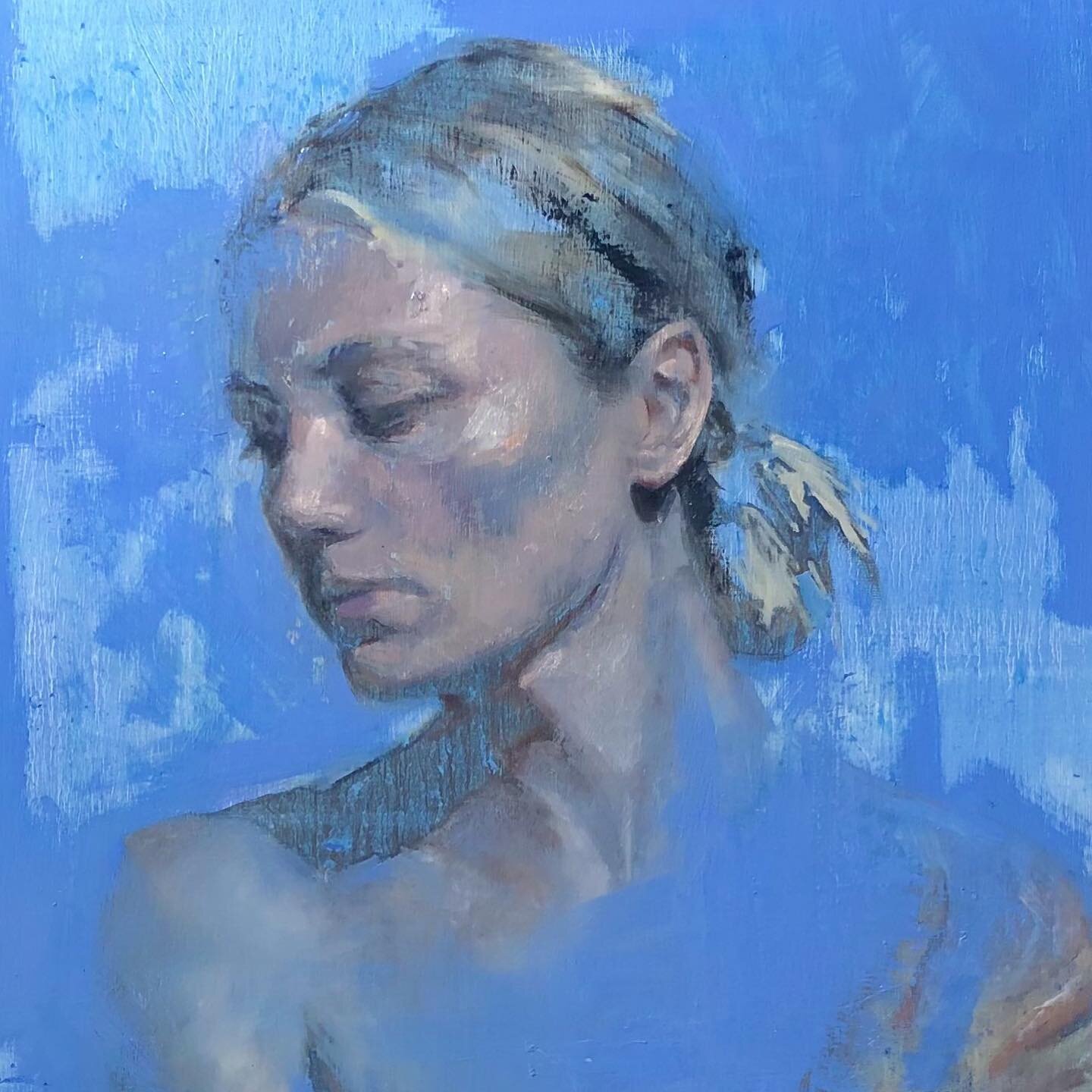 Dragonfly III. Work in Progress. #oilpainting #contemporaryart #contemporarypainting #art #artistsoninstagram #painting #paintingsofinstagram #fineart #lcadbfa #wash #blue