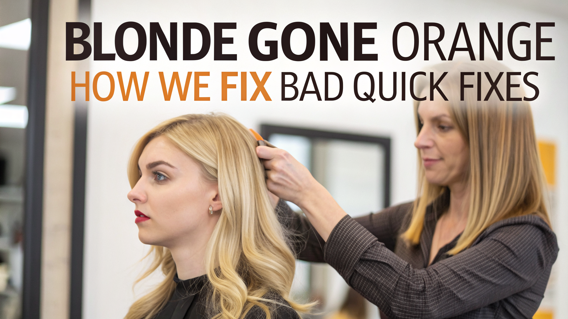 Blonde Gone Orange: How We Fix Bad Quick Fixes