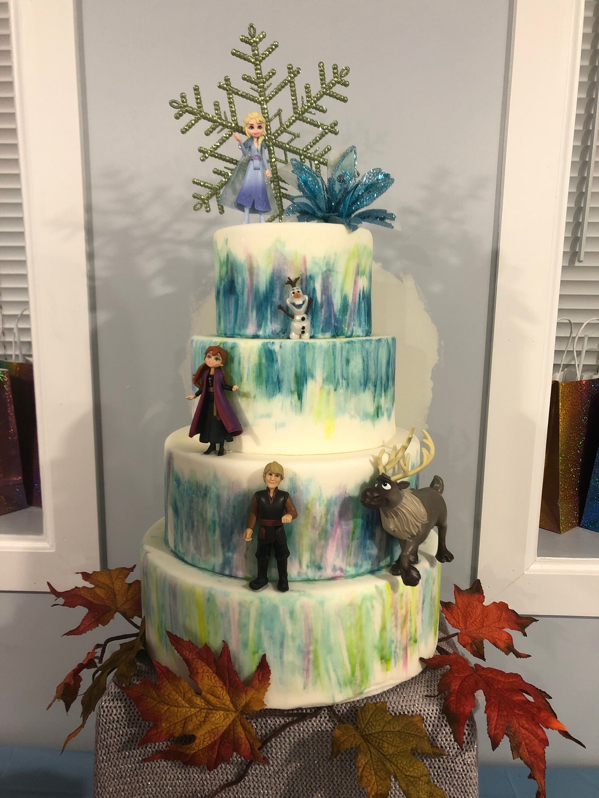 Frozen Tier Birthday Cake 