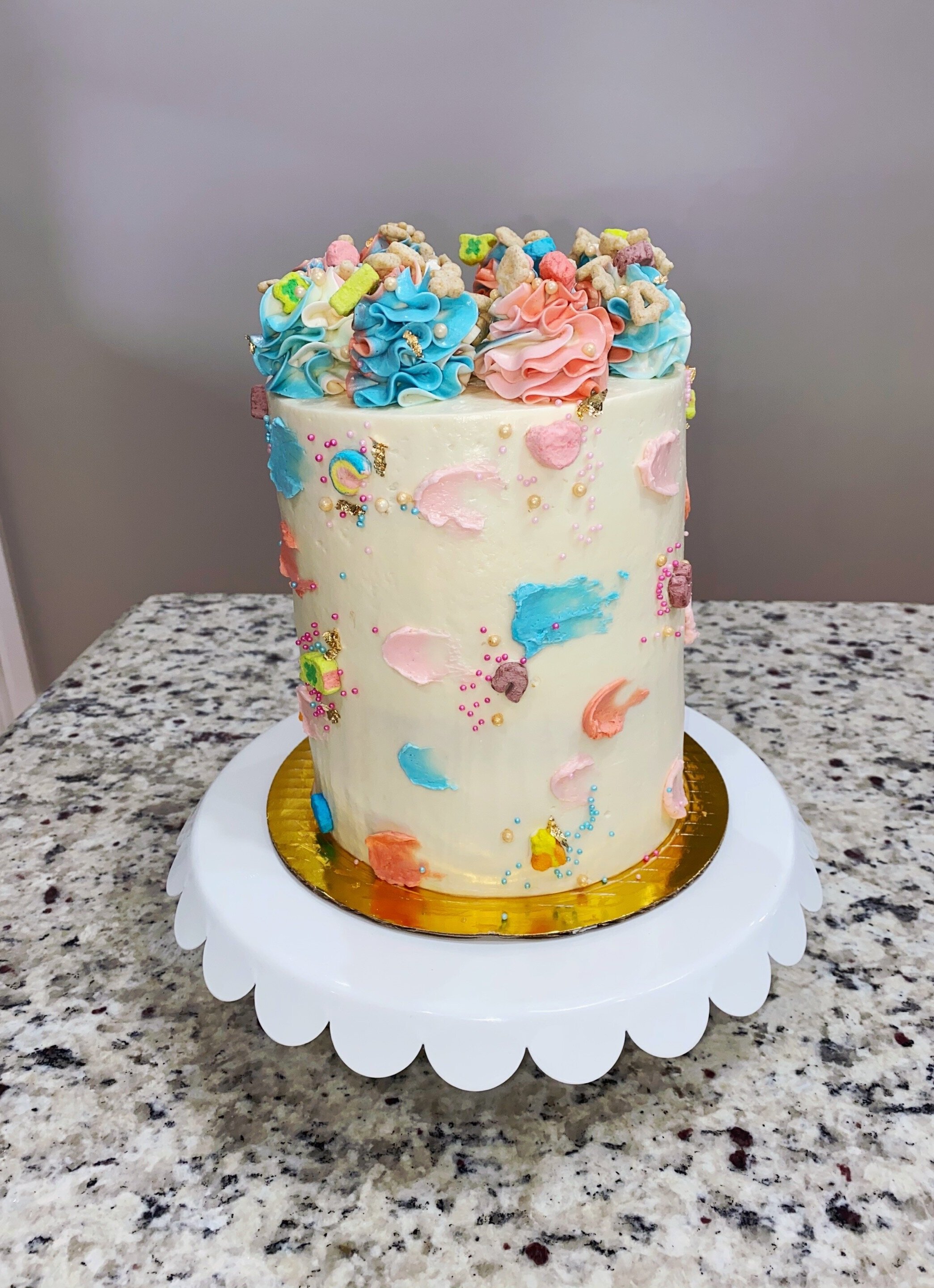 Lucky Charm and Gold Birthday Cake 