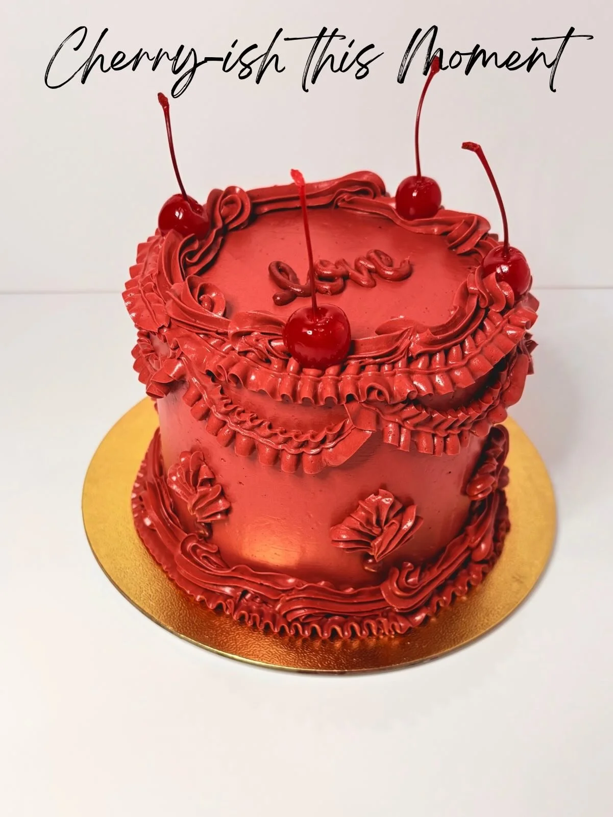 Don&rsquo;t forget to order your Valentine&rsquo;s cake! Last day to order is the 9th, link in bio! ❤️
 
 
- Cherry-ish This Moment 🍒
- Cutie Patootie Ruffles ❤️
- I Love You Heart 🩷
- &ldquo;Scene It&rdquo; Love It 🎞️