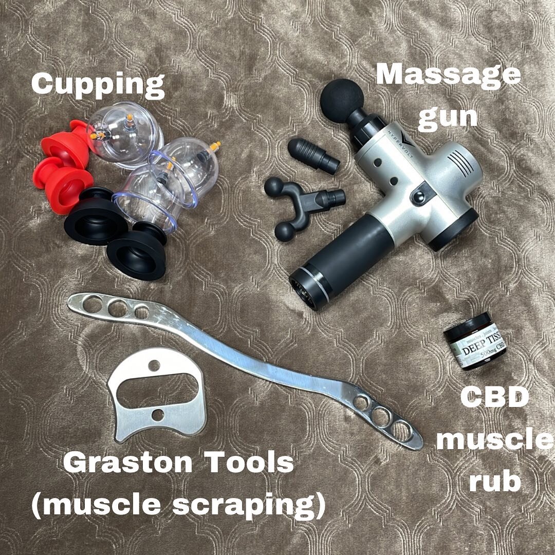 These are tools I incorporate to Bodywork Sessions as needed or upon request. Being mixed with the massage and stretch techniques, these tools can really enhance the recovery process for muscles!

Get your next session booked! 🙌🏽