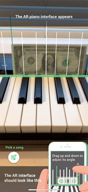 1. Spawn the AR interface with a dollar bill