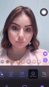 Auto-adjust face skin tone