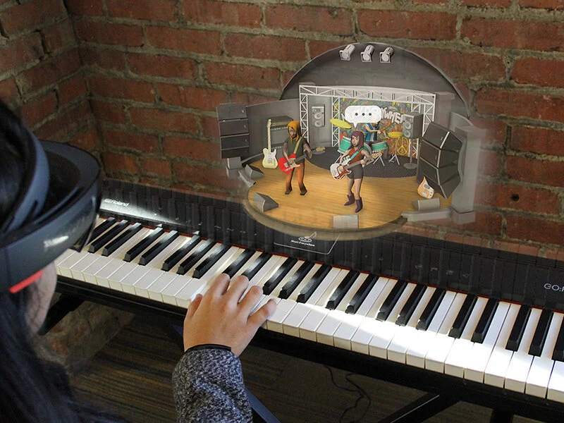 3. A Virtual musician step towards the user to teach them how to play