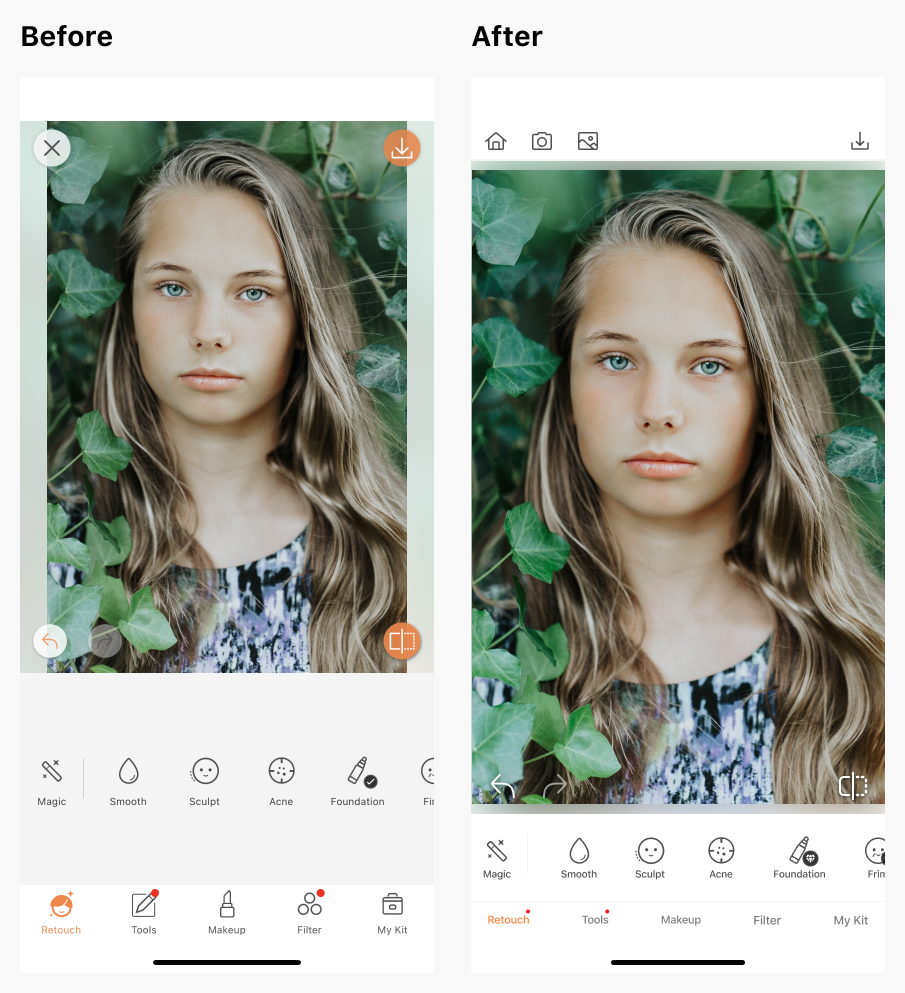 Maximizing the photo-editing area