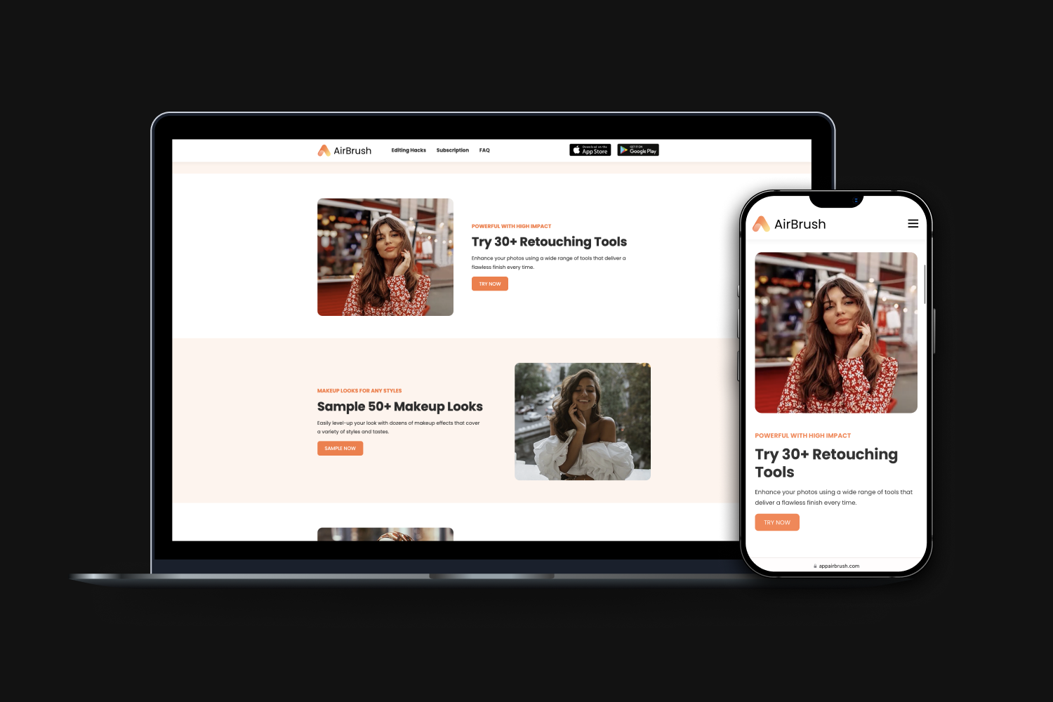 Website Redesign- AirBrush